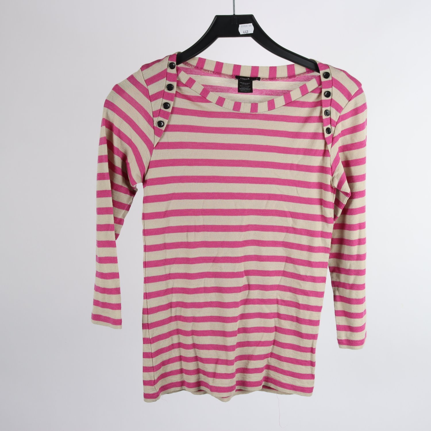 Tröja, Filippa K, rosa, beige, randig, stl. M