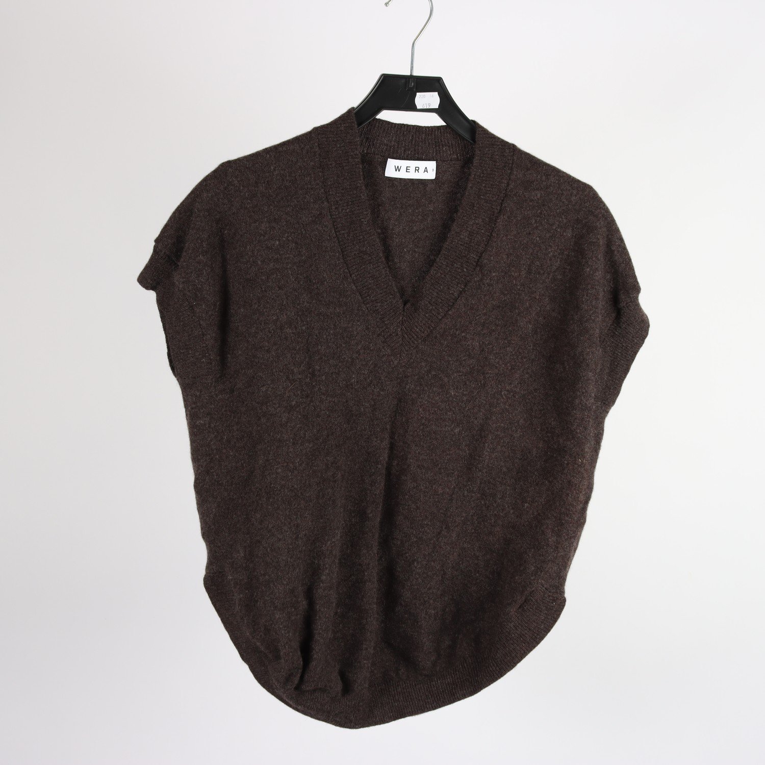 Väst, Wera, brun, ull, stl. M
