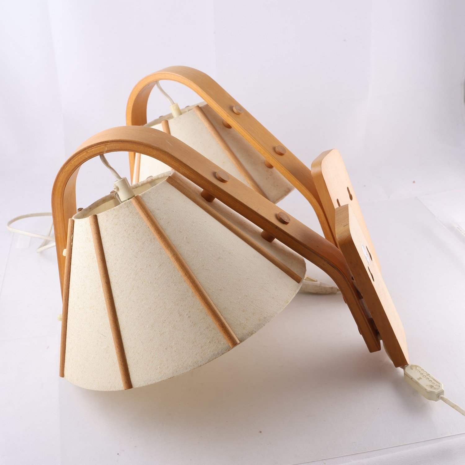 Vägglampor, Aneta, trä & canvas, M.Strandberg design, J.wickelgren, 2 st