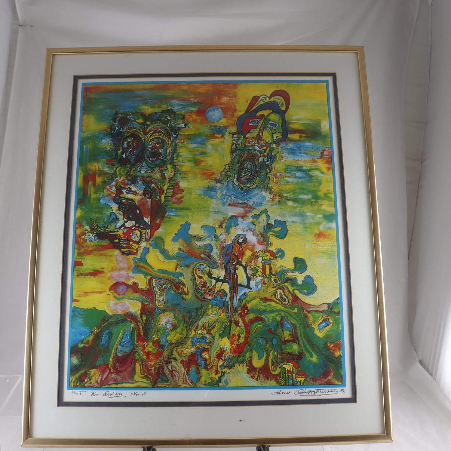 Färglitografi, Arne Christophersen, E.T, nr 2, Norge. Endast avhämtning.