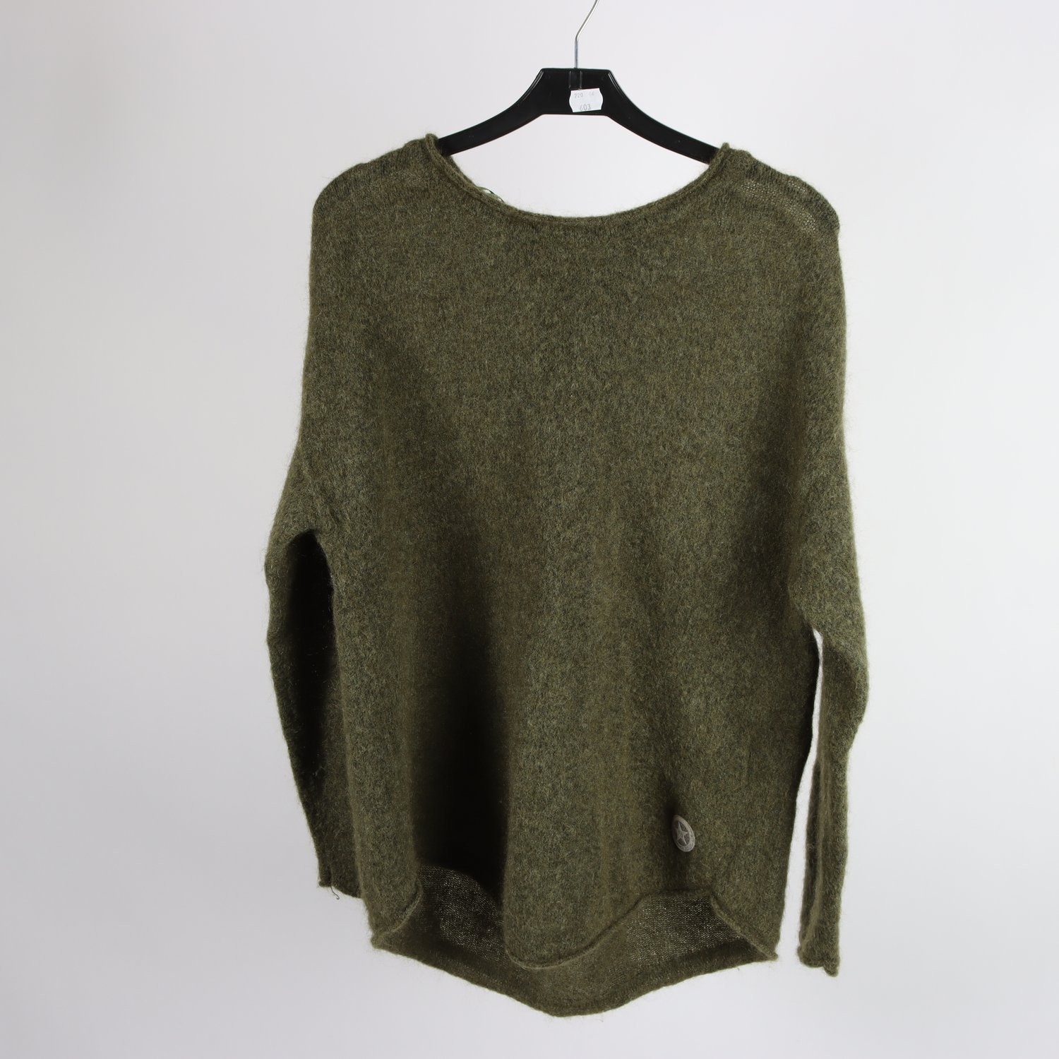 Tröja, Florence Disign, mossgrön, ull, kidmohair, stl. S