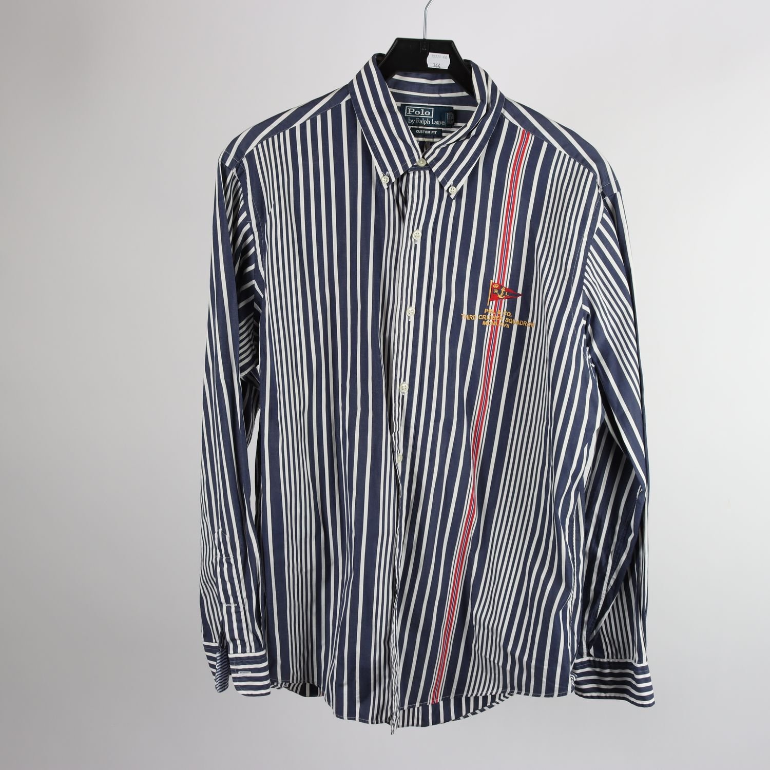 Skjorta, Polo Ralph Lauren, blå, vit, randig, stl. L