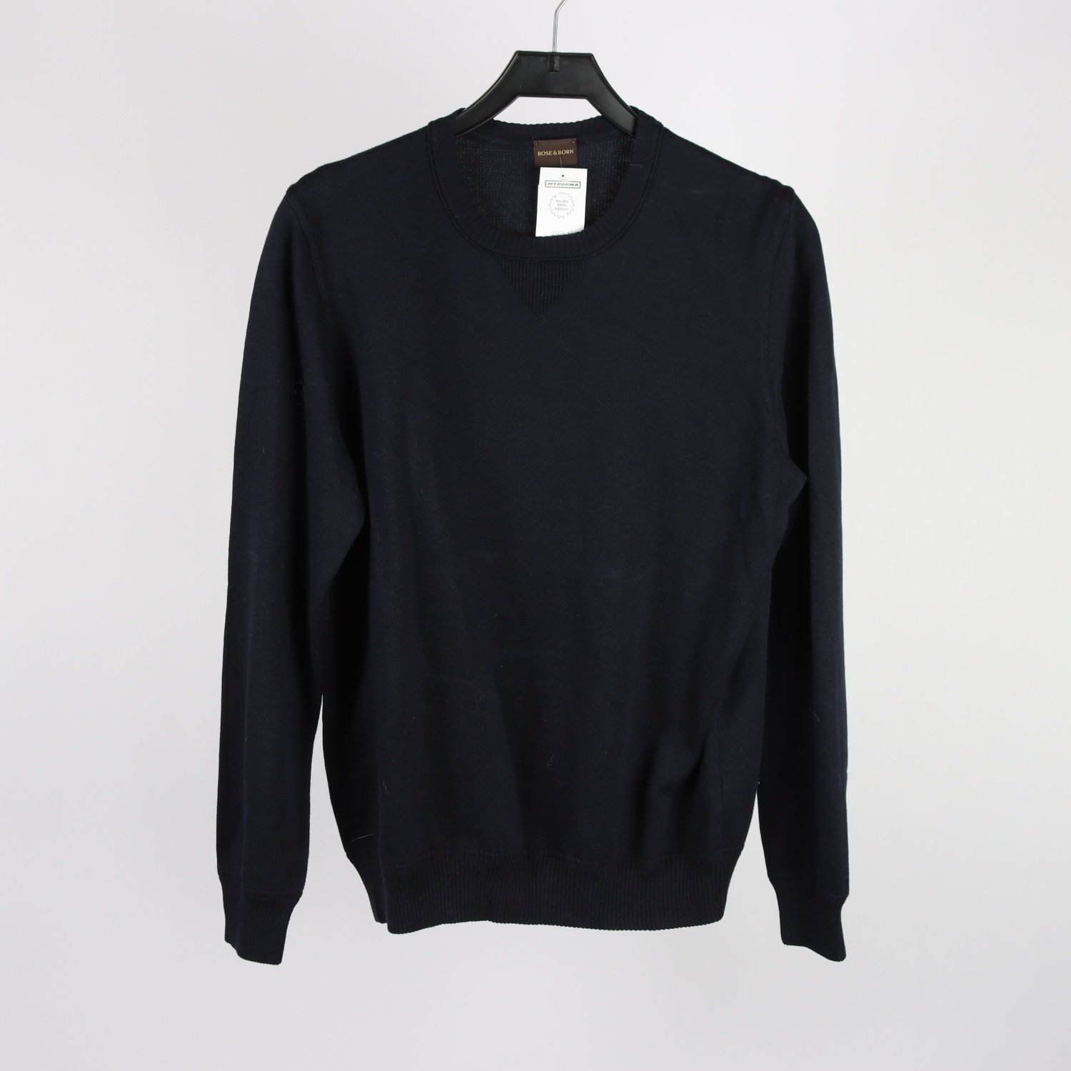 Stickad tröja, Rose & Born, blå, stl. 50
