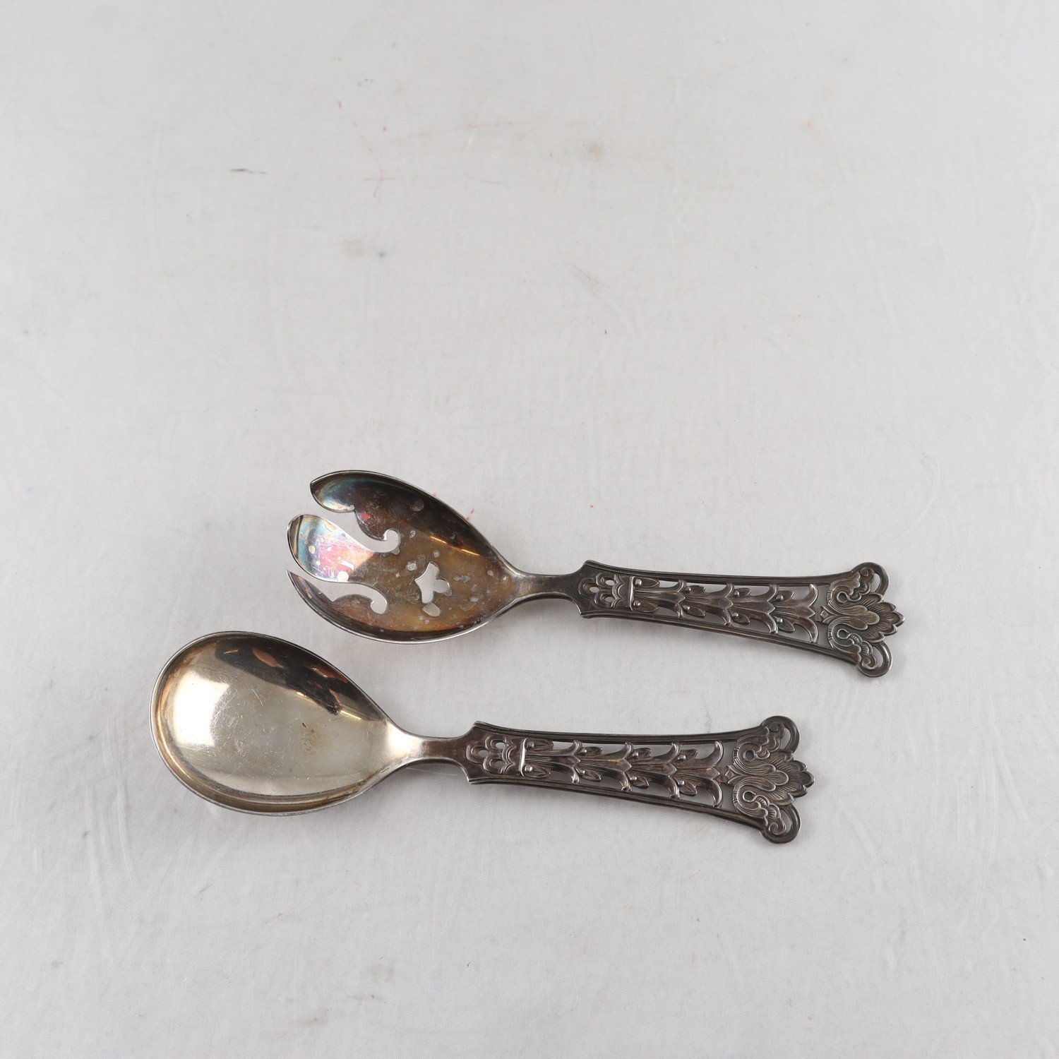 Salladsbestick, silver, 830, Otto Larsson, Landskrona