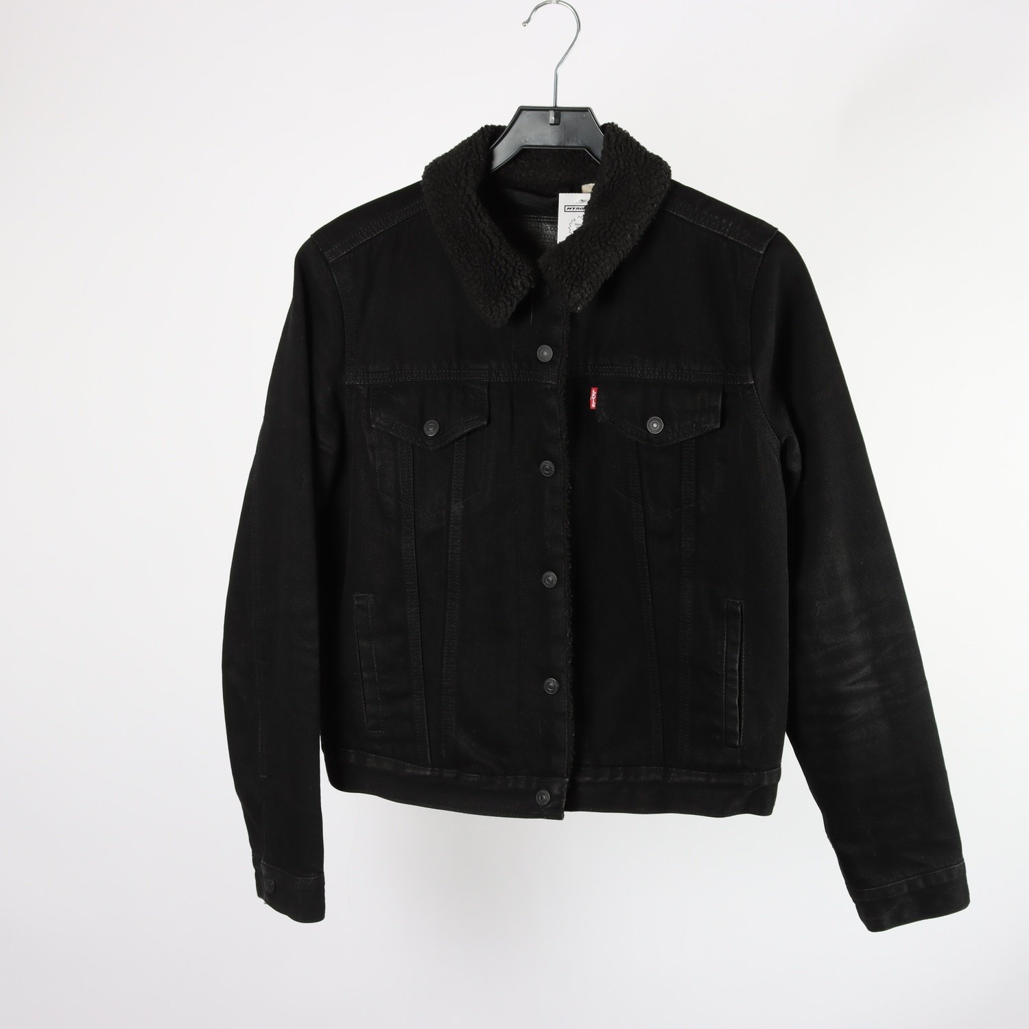 Jeansjacka, Levi´s Strauss & Co, svart, teddy, stl. L