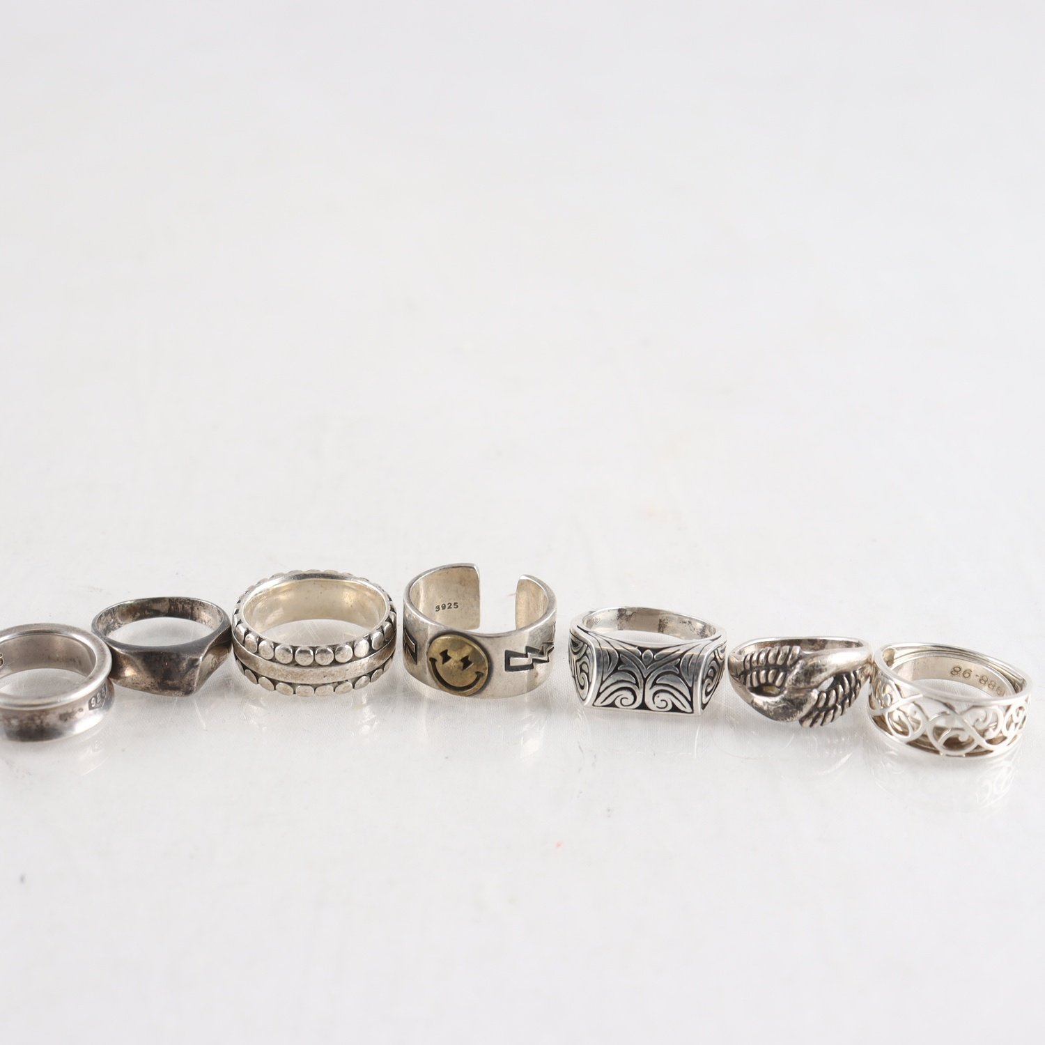 Div, Ringar, Silver, 8st, Brv: 42 g