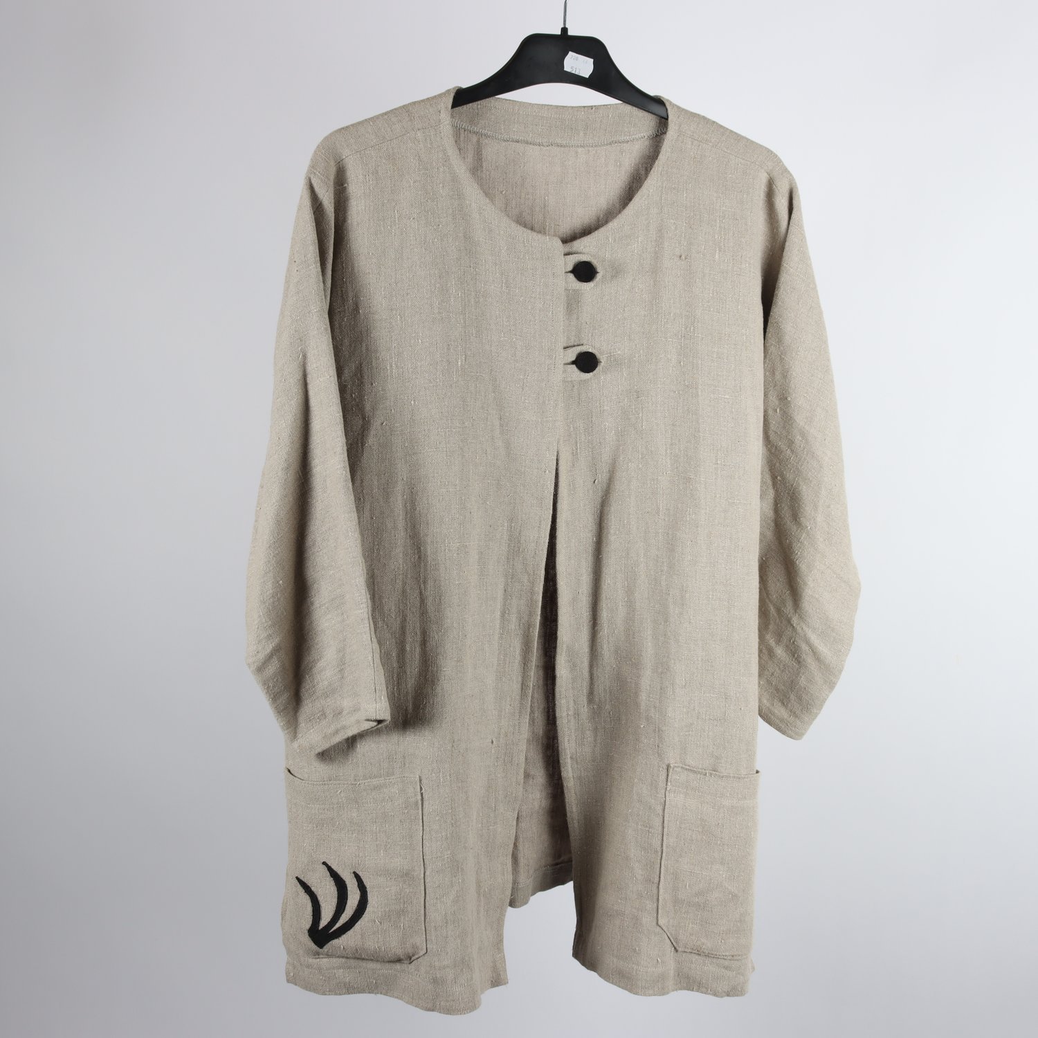 Jacka, Okänd, beige, lin, stl. ca. S/M
