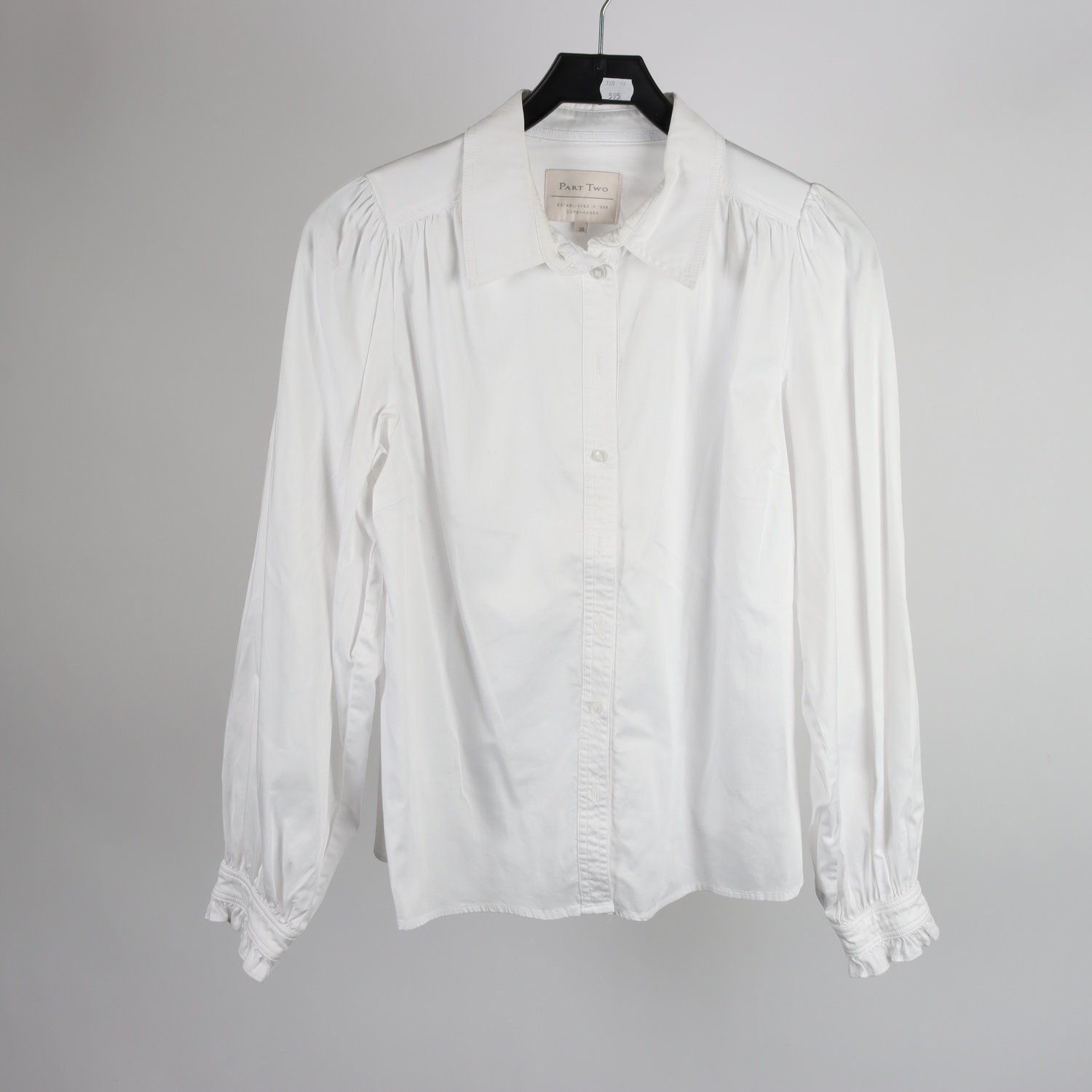 Blus, Part Two, vit, puffärm, stl. 38
