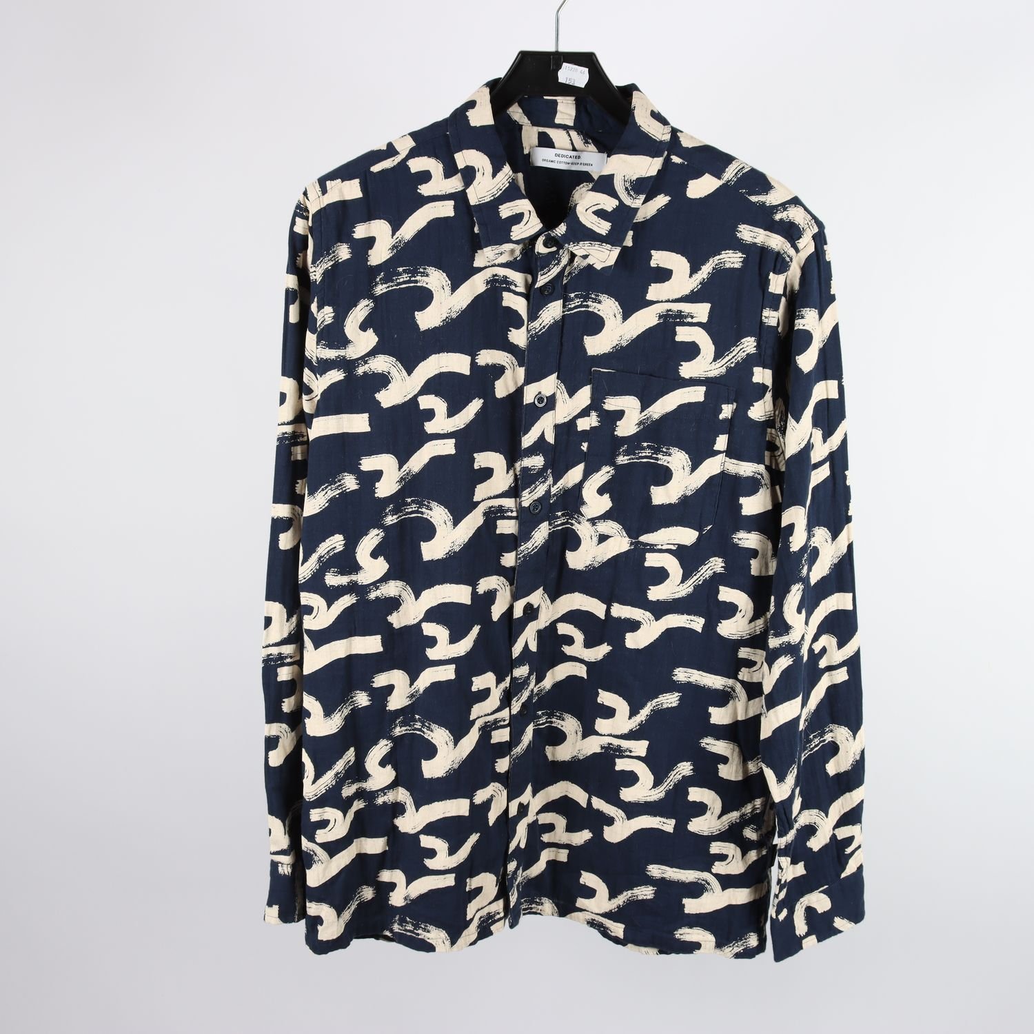 Skjorta, Dedicated, blå, mönstrad, stl. L