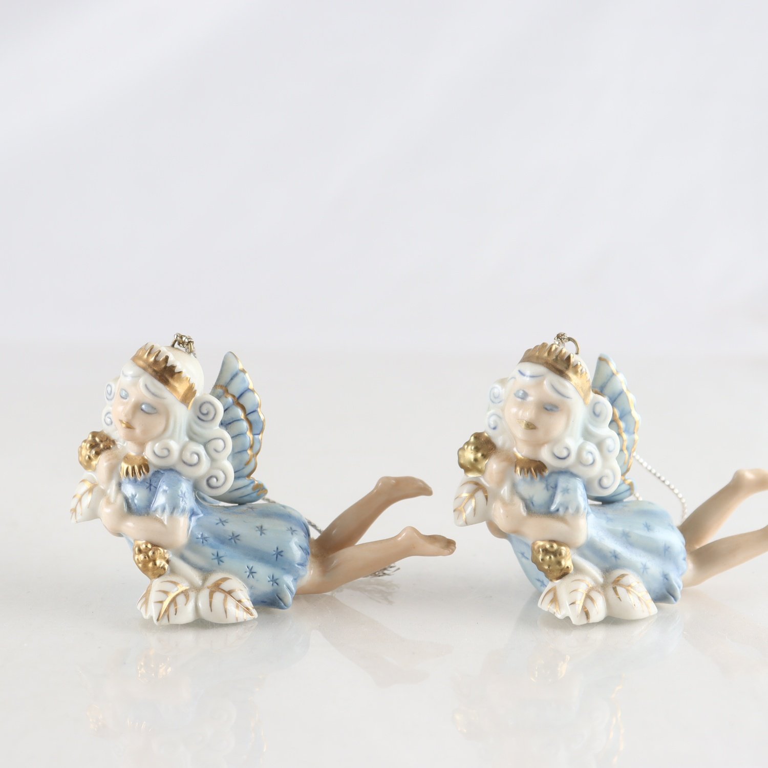 Hängen, porslin, änglar, Bing & Gröndahl, 2 st