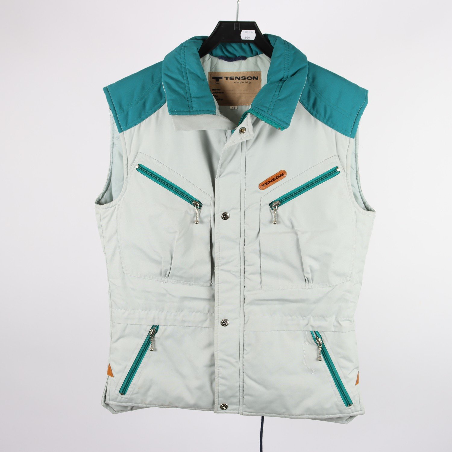 Väst, Tenson, grå, blå, stl. 46