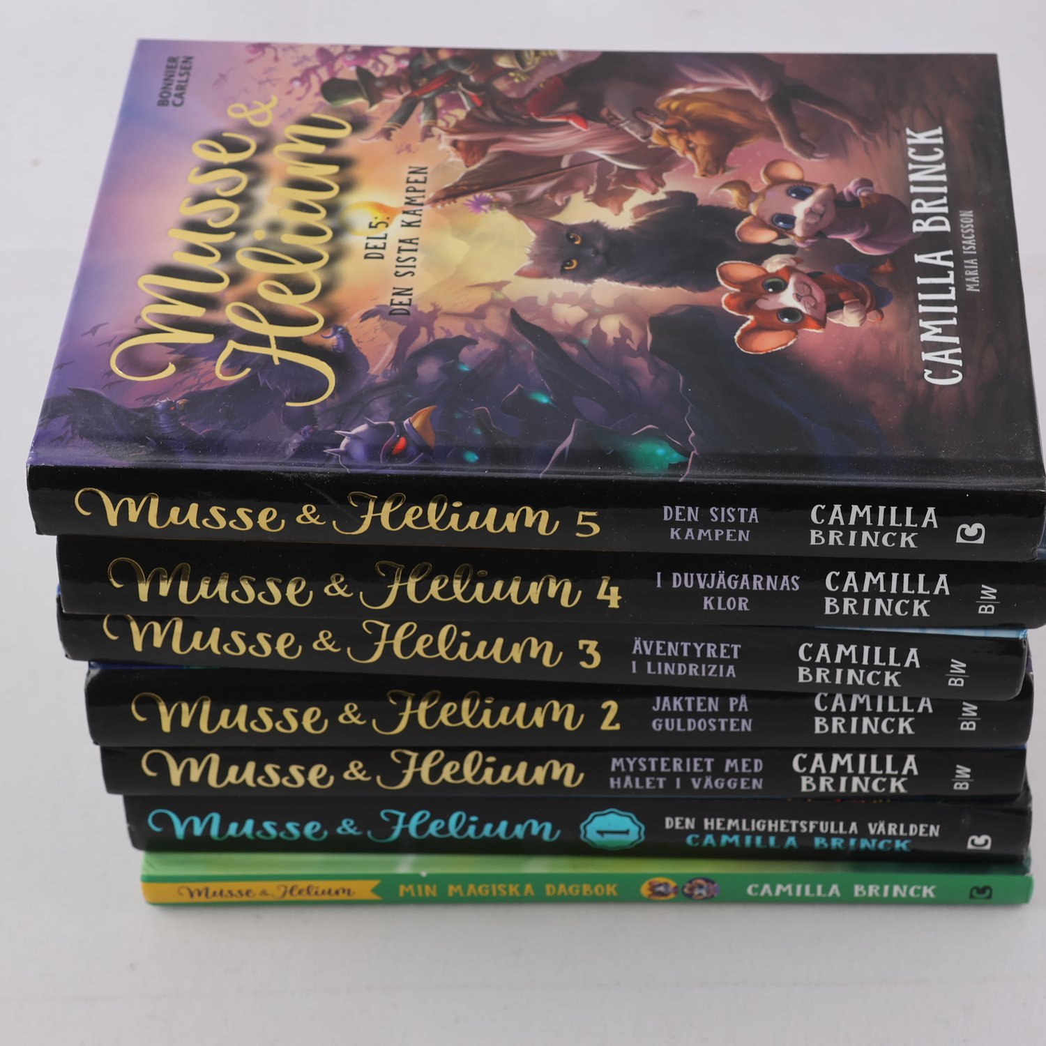 Musse & Helium, Del 1-5 i första + Bok 1 i andra serien