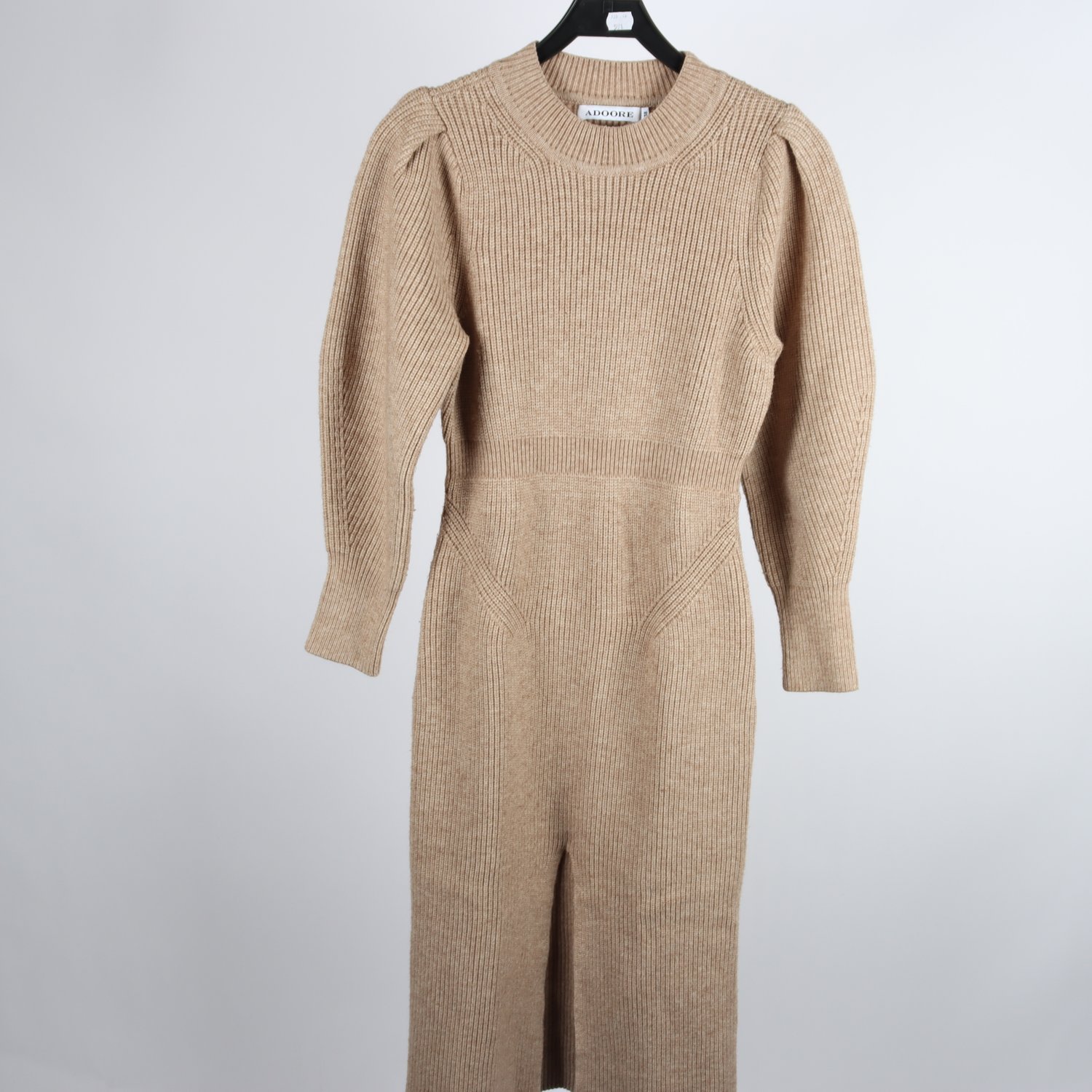 Klänning, Adoore, beige, stickad, stl. 38