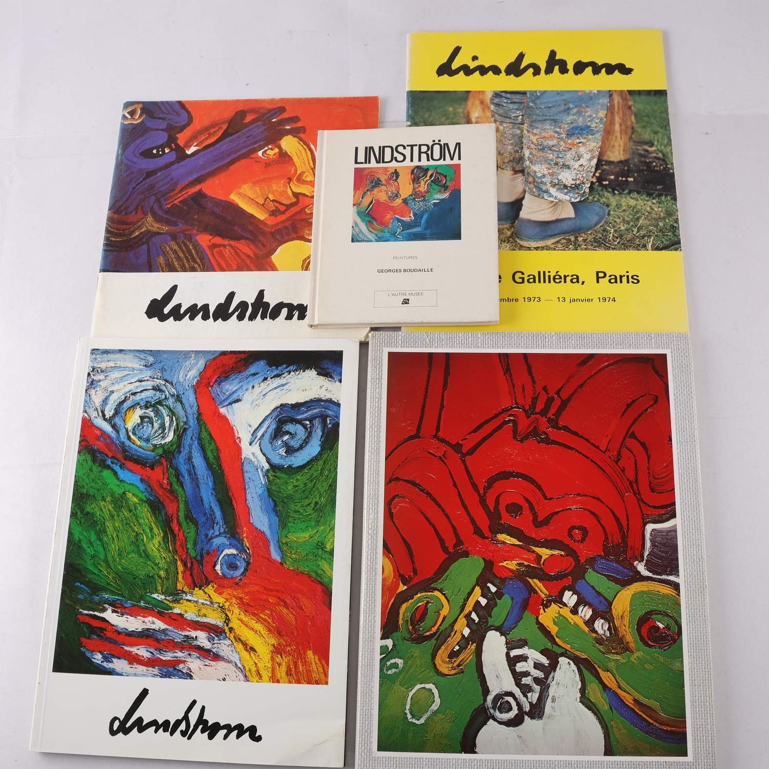Bengt Lindström, bokpaket med 5 utställningskataloger