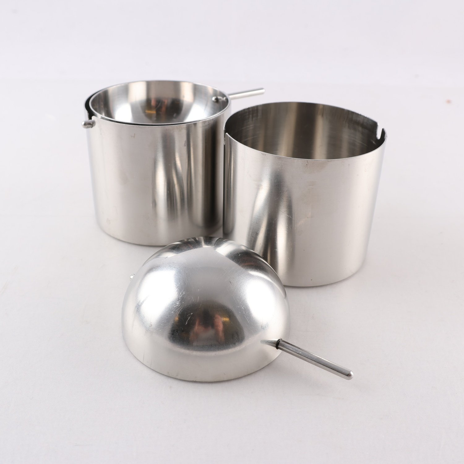 Askkoppar, Stelton, Metall, Arne jacobsen 2 st.