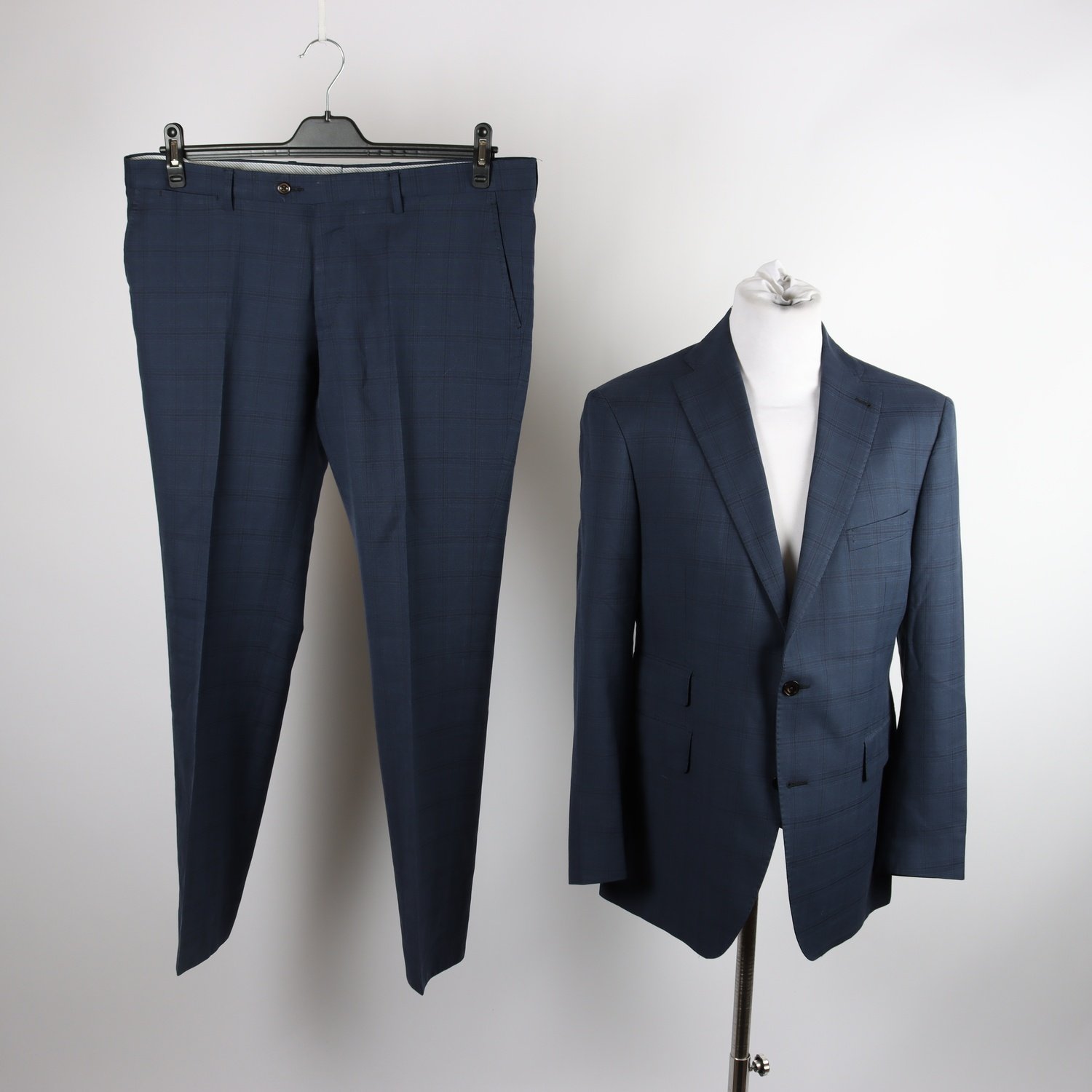 Kostym, Rose & Born, blå, 43 % ull, stl. 52 R