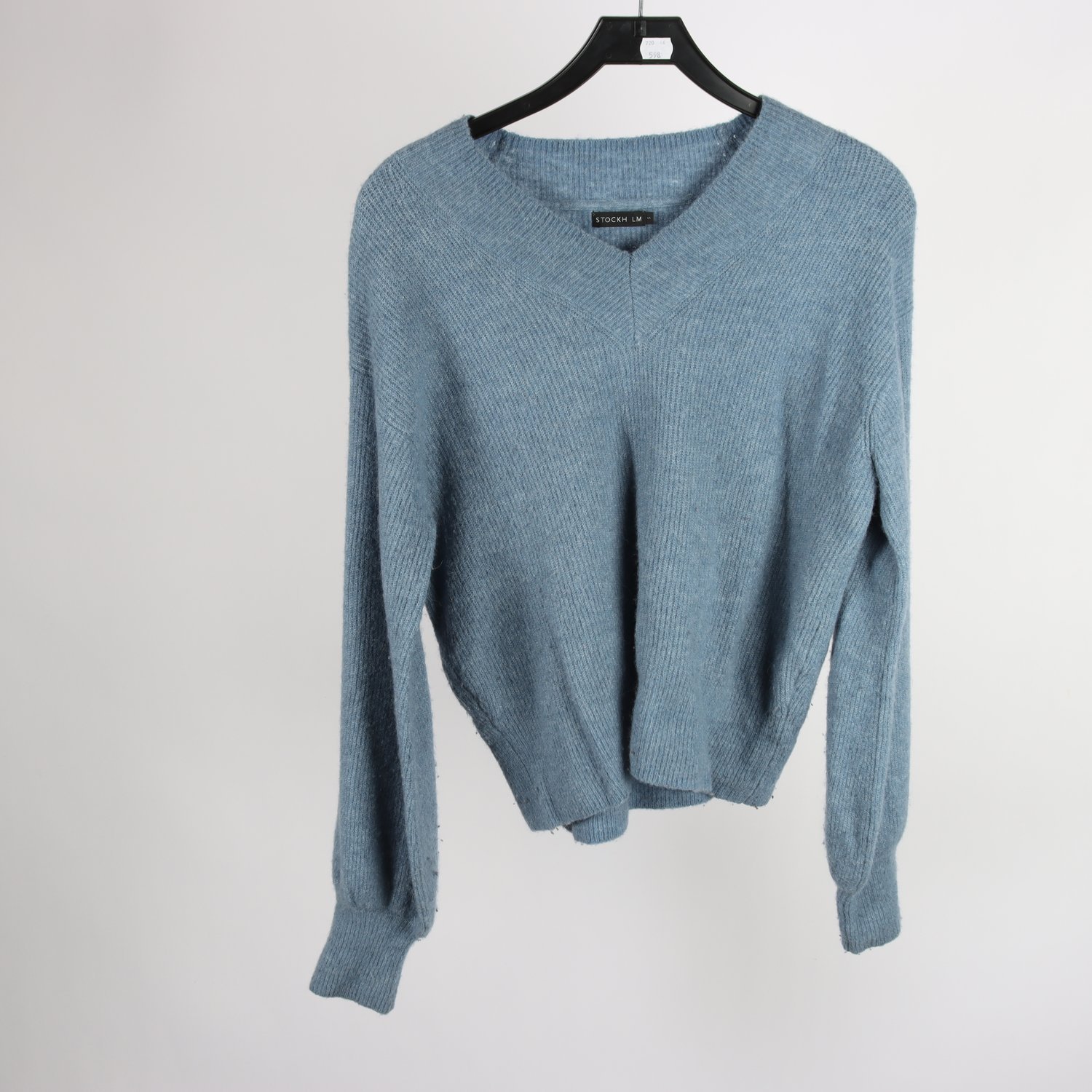 Tröja, Stockh LM, blå, ull, alpaca, stl. S