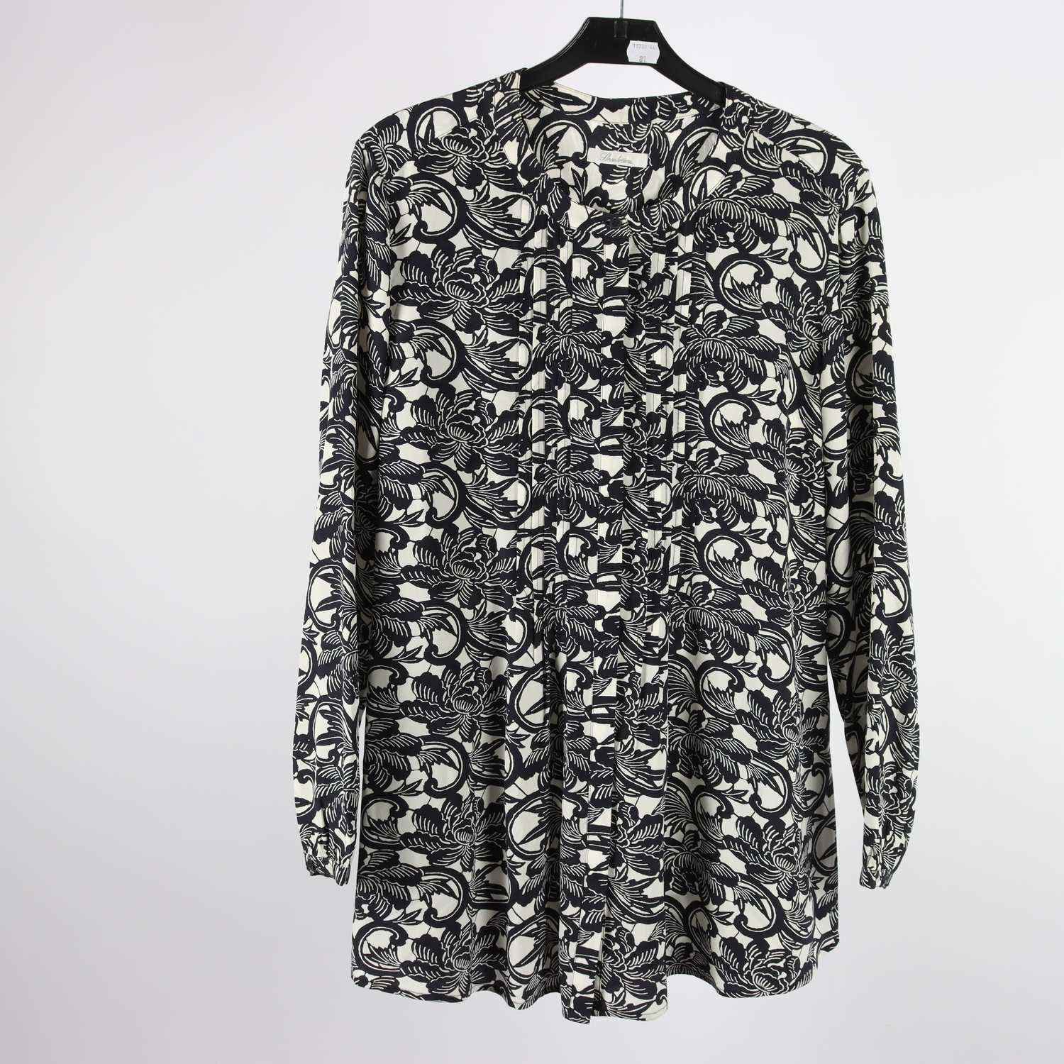 Blus, Stenströms, svart, vit, mönstrad, stl. 40