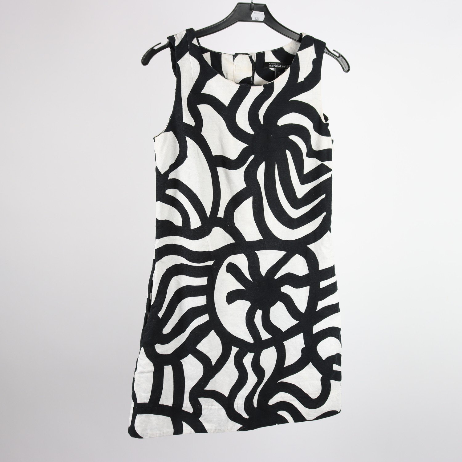 Klänning, Marmekko x H&M, svart, vit, mönstrad, stl. 36