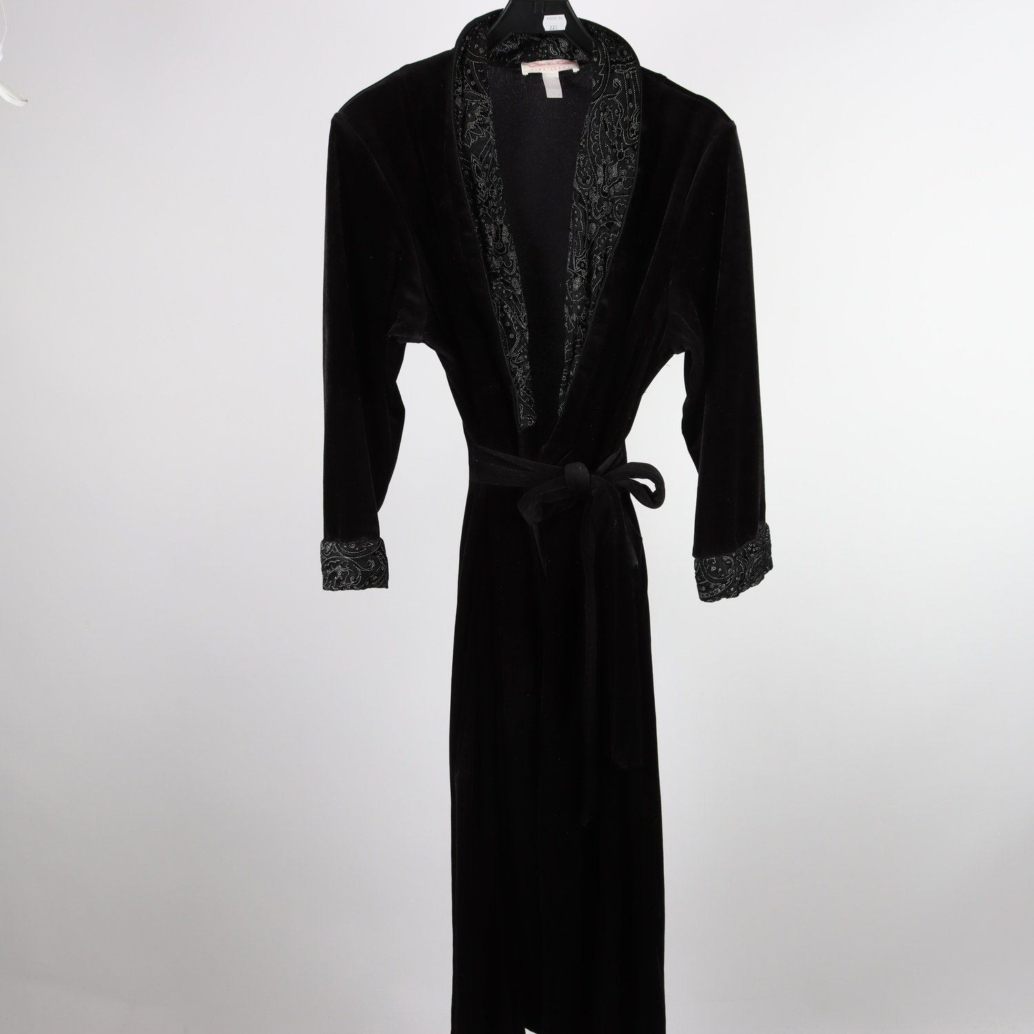 Morgonrock, Oscar de la Renta, svart, stl ca. S