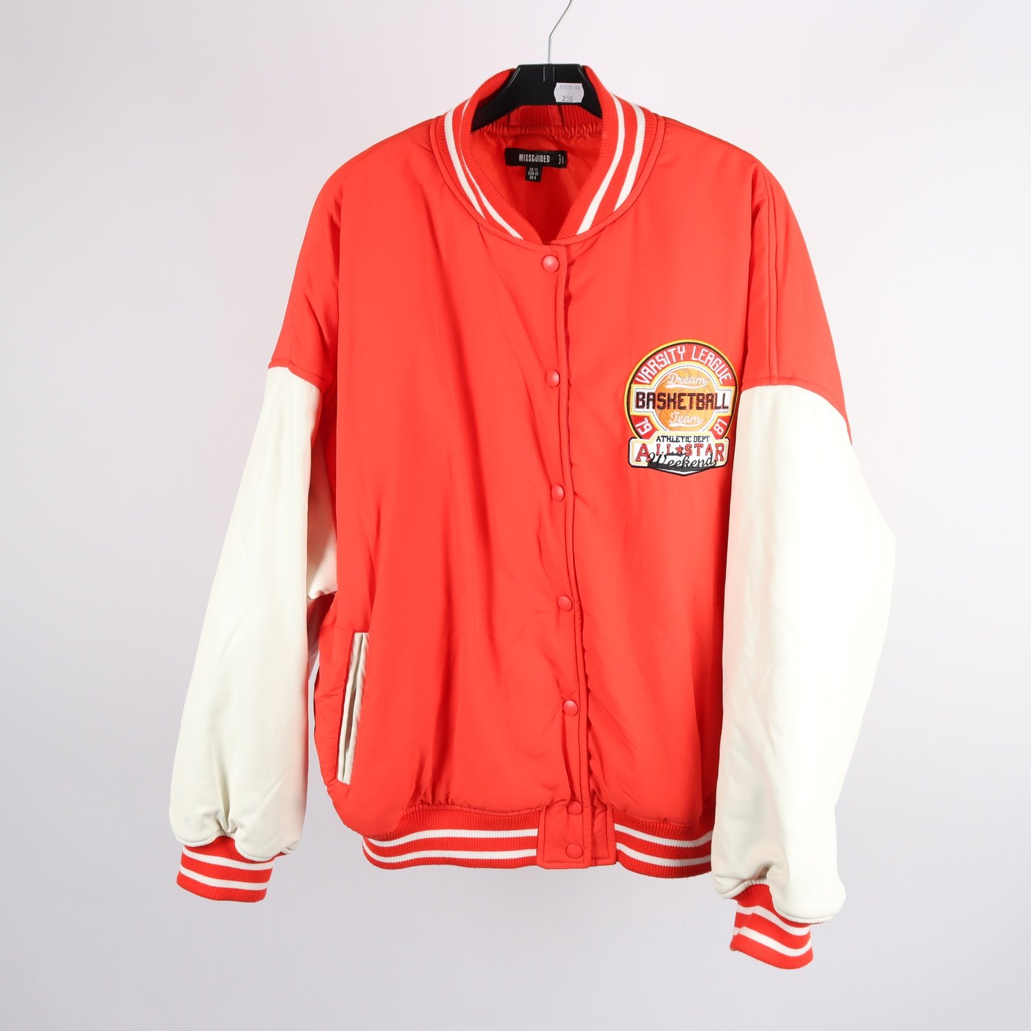 Jacka, Missguided, röd, vit, stl. 40