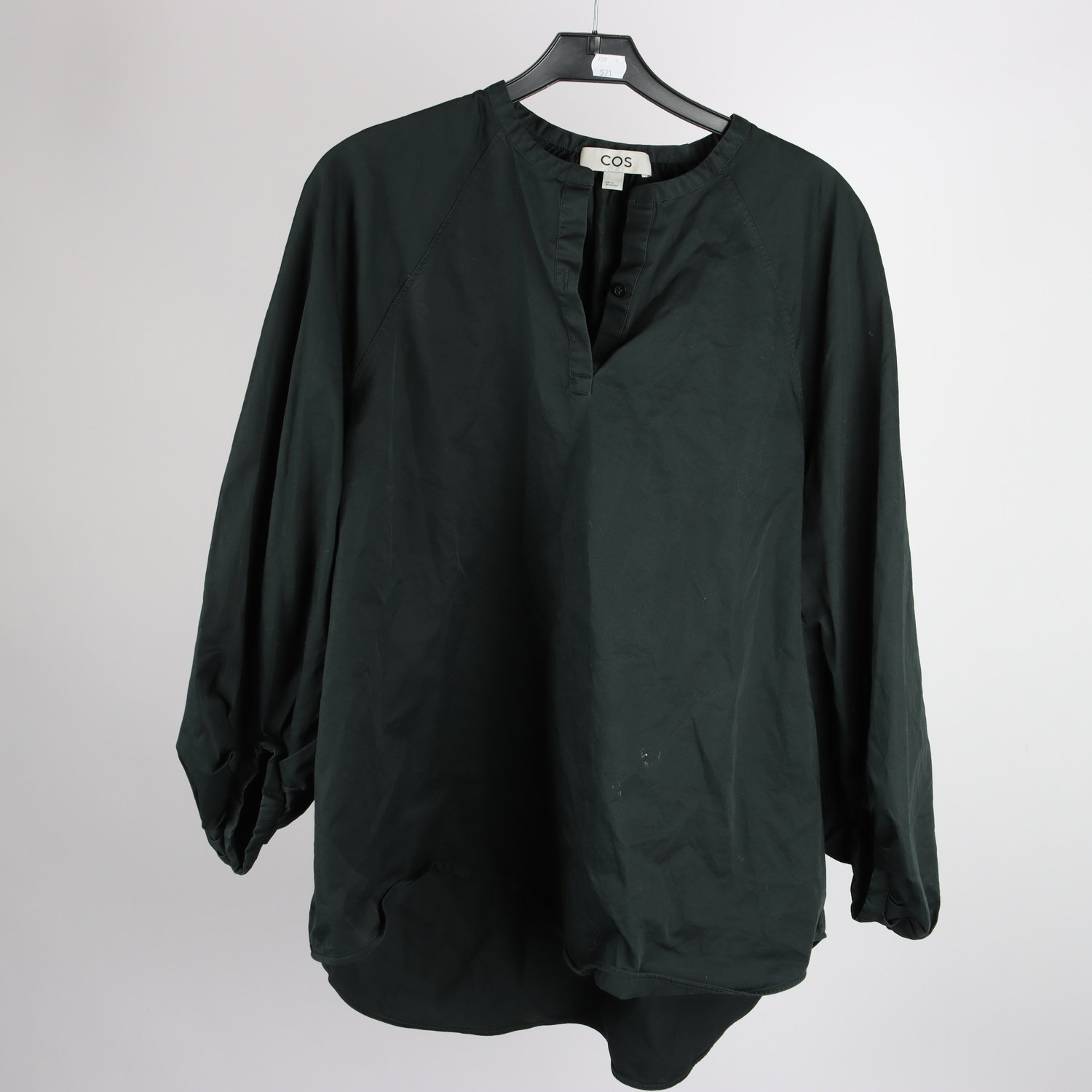 Blus, COS, mörkgrön, stl. 40