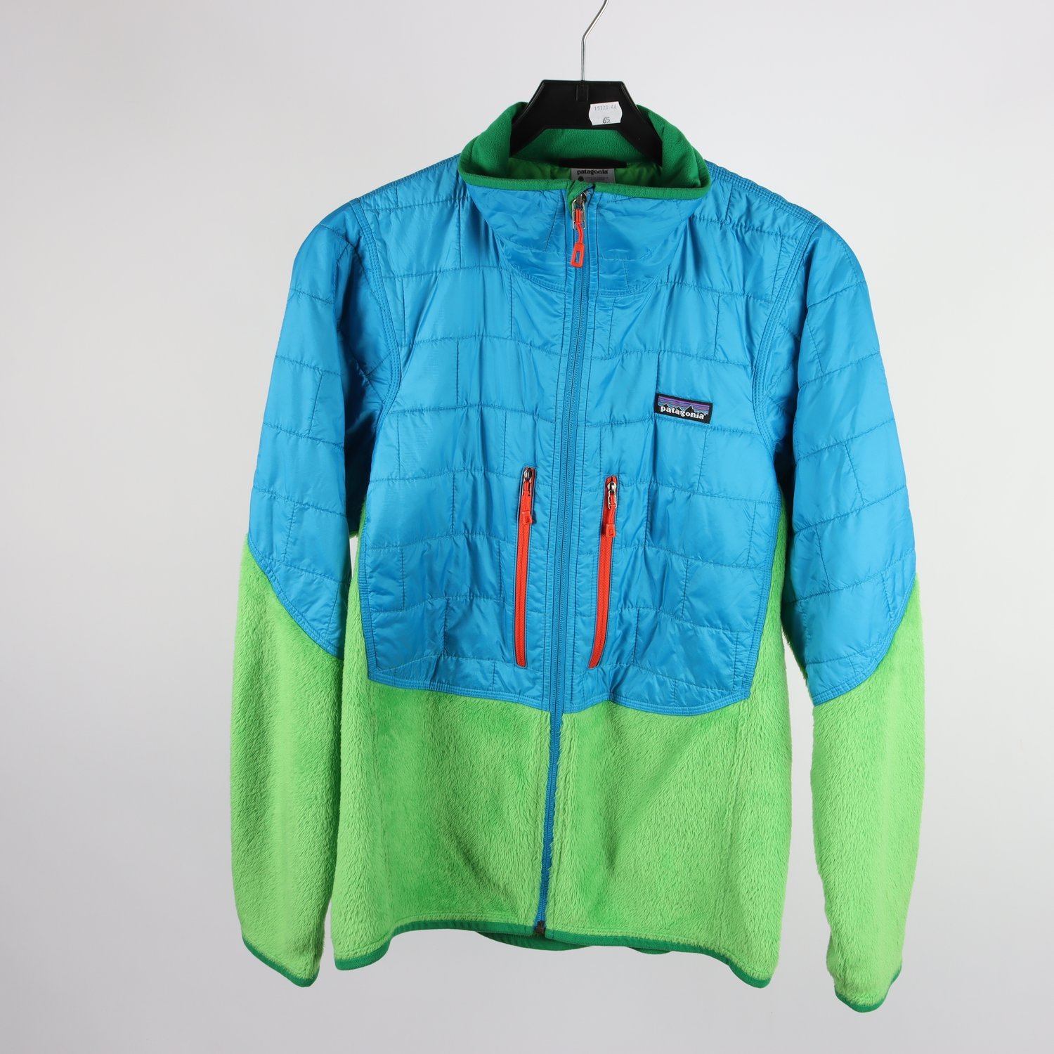 Fleecejacka, Patagonia, blå, grön, stl. M