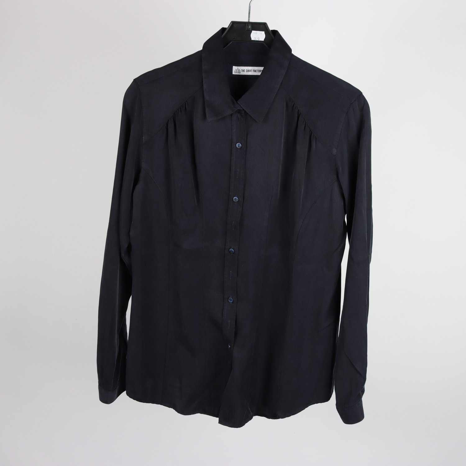 Blus, The Shirt Factory, blå, stl. 40