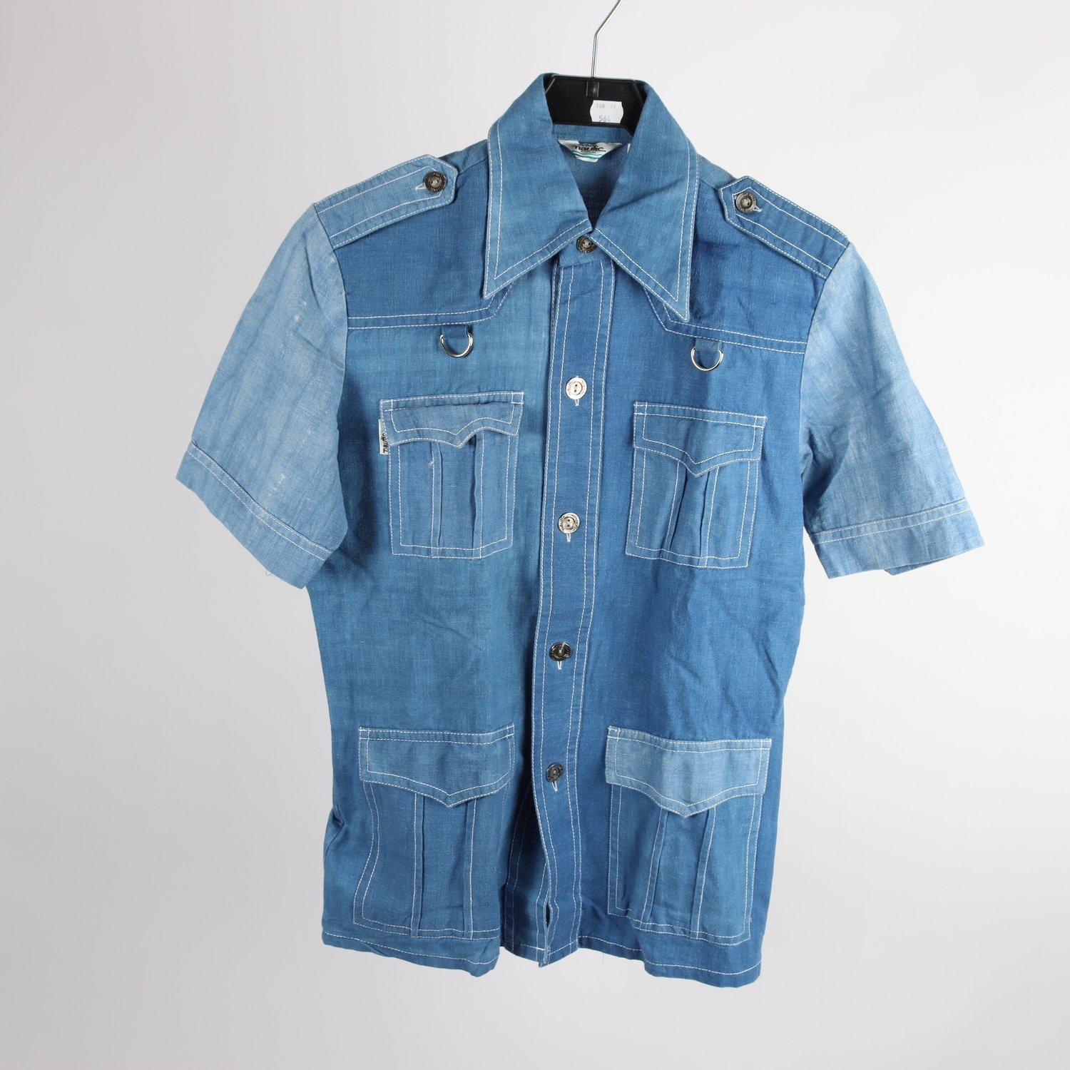 Jacka, Melka, blå, jeans, retro, stl. ca. S/M