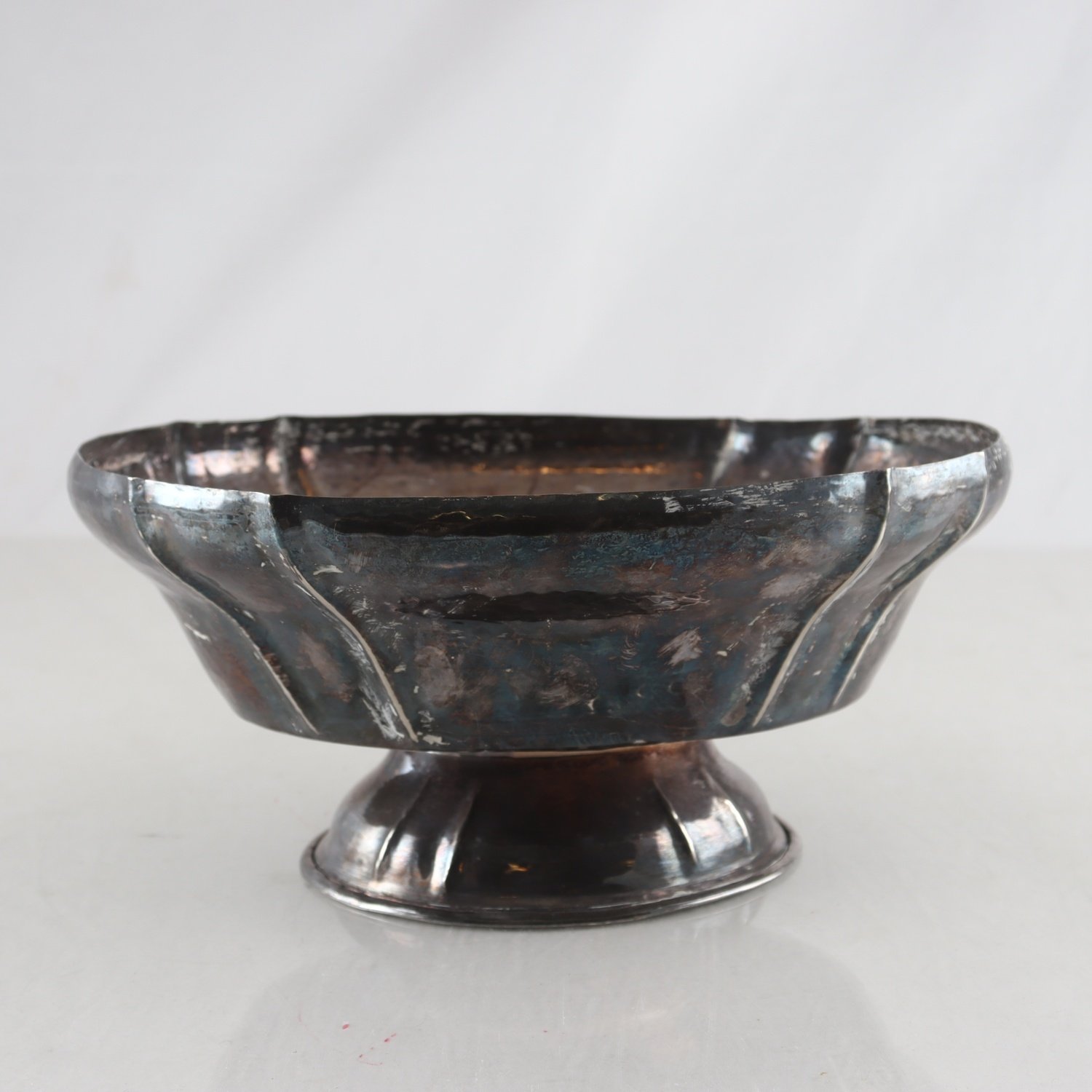 Skål, handgjord, silverpläterad, Cassetti, Italien