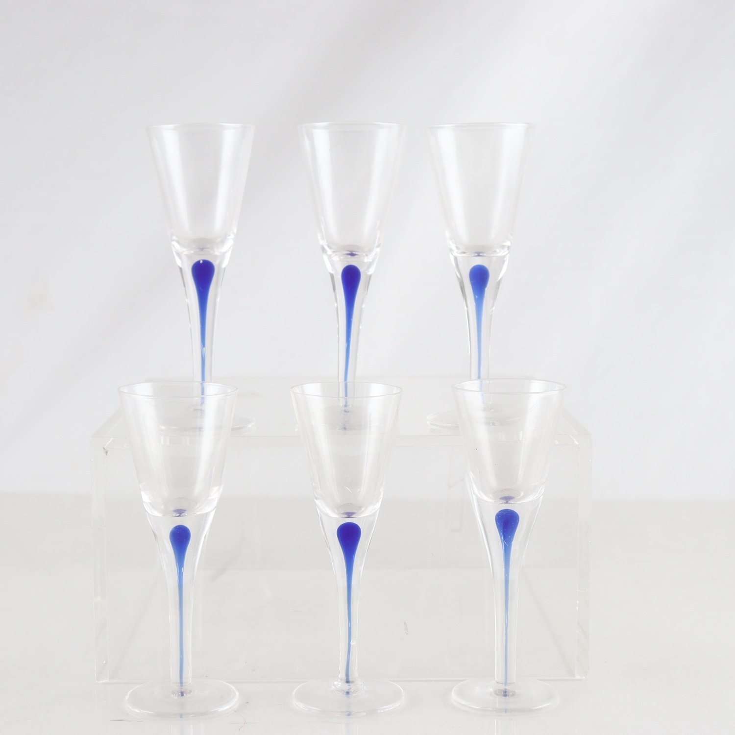 Snapsglas, Intermezzo, Erika Lagerbielke, Orrefors, 6 st. Samfraktas ej.