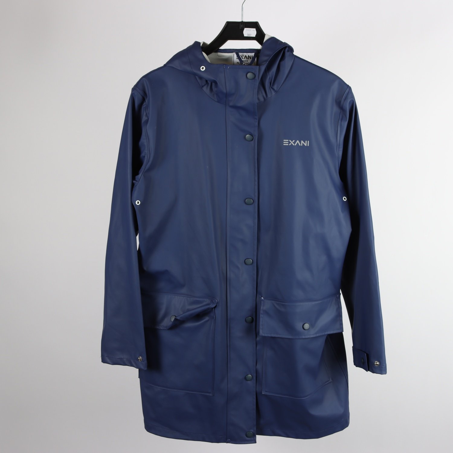 Regnjacka, Exani, blå, stl. 38