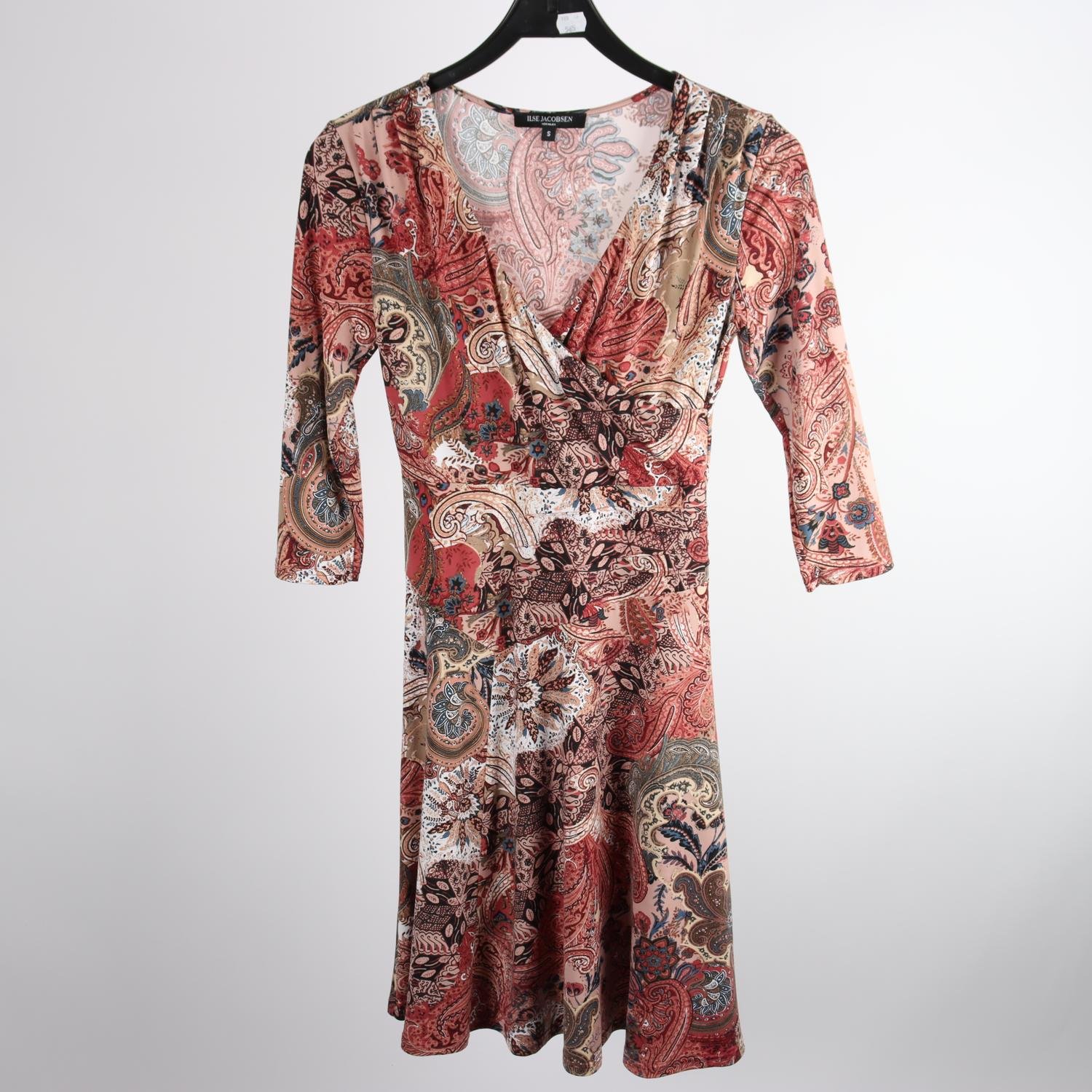 Klänning, Ilse Jacobsen, mönstrad, beige, stl. S