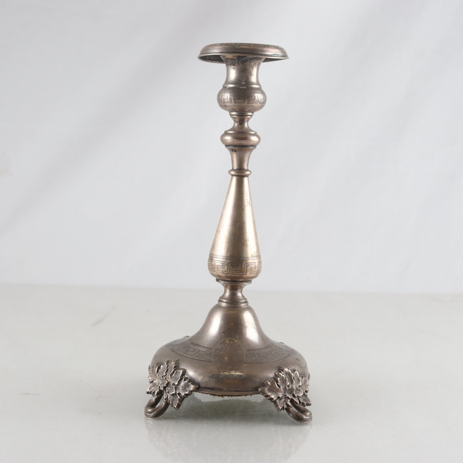 Ljusstake, silver, Stockholm, år 1878