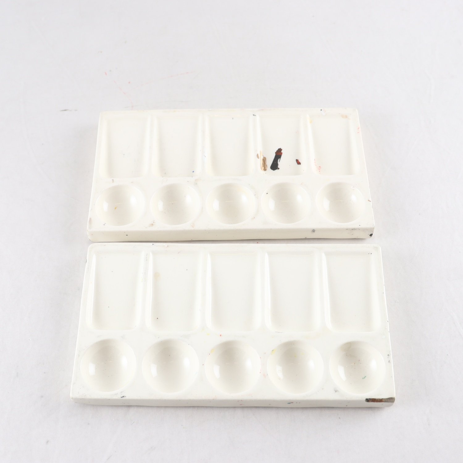 Färgpaletter, porslin, Holland, 2 st