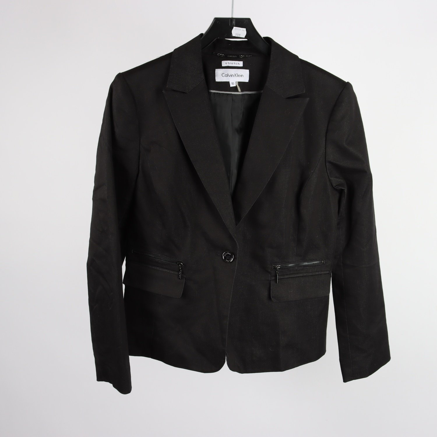 Kavaj, Calvin Klein, svart, stl. 10 (M)