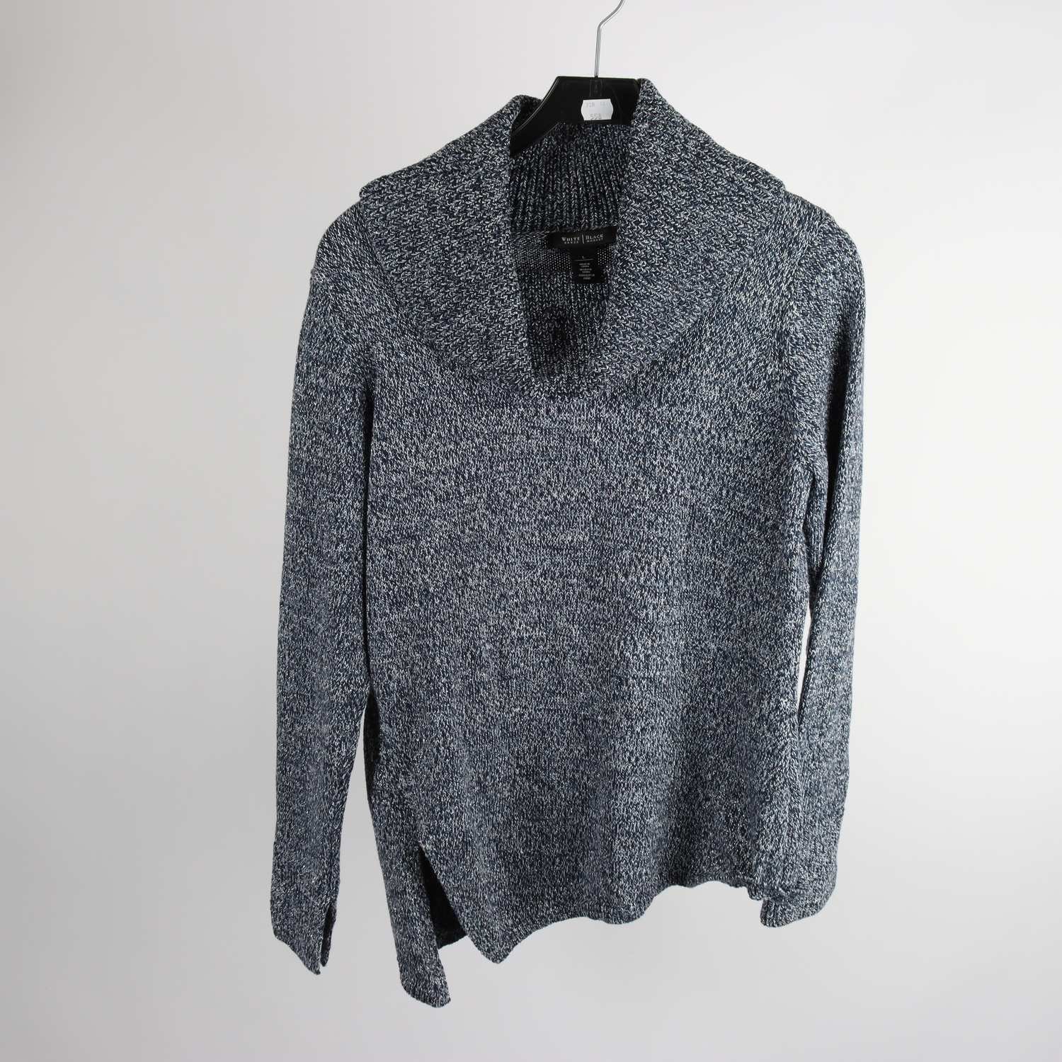 Polotröja, White House Black Market, blå, silver, stl. L