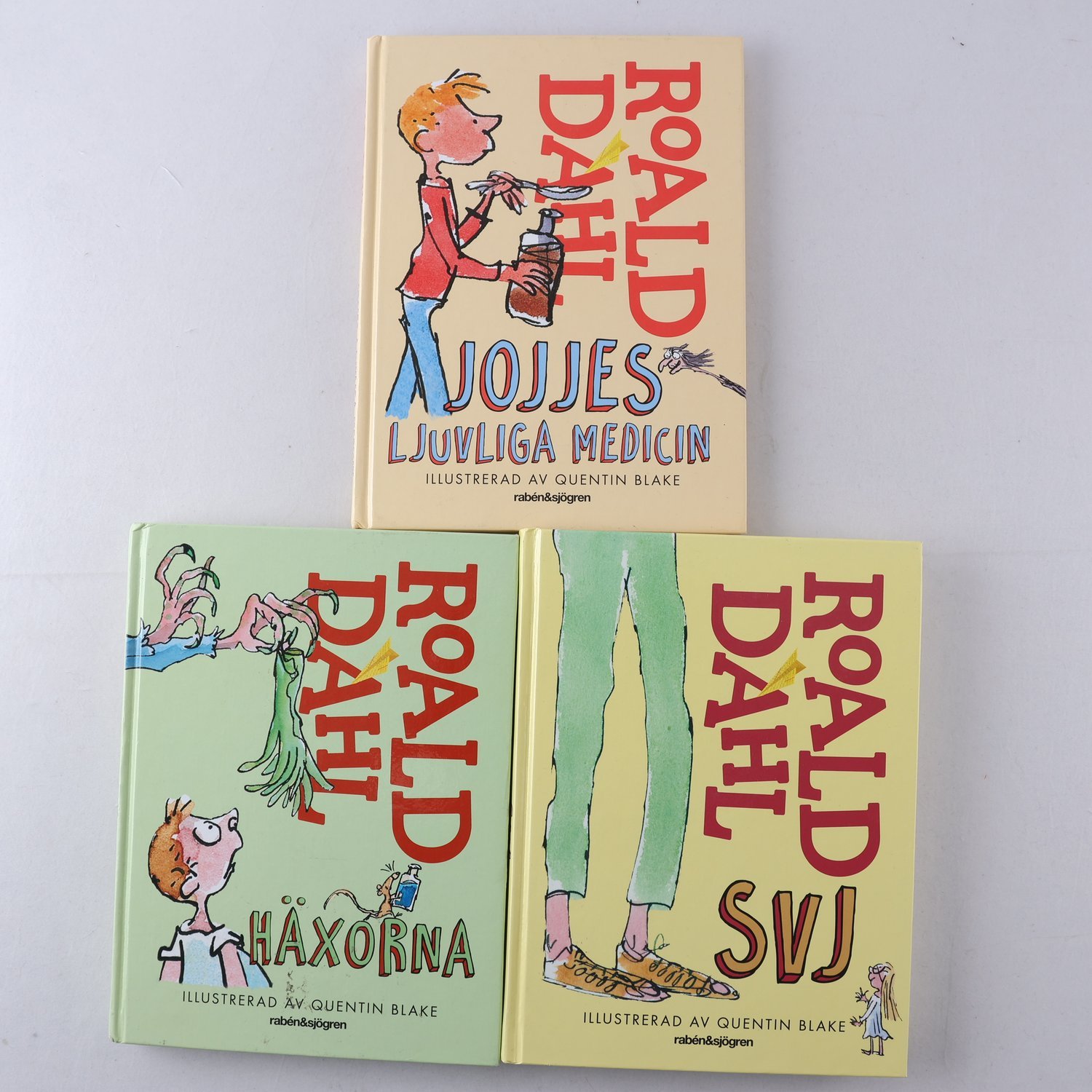 Roald Dahl, bokpaket med 3 volymer