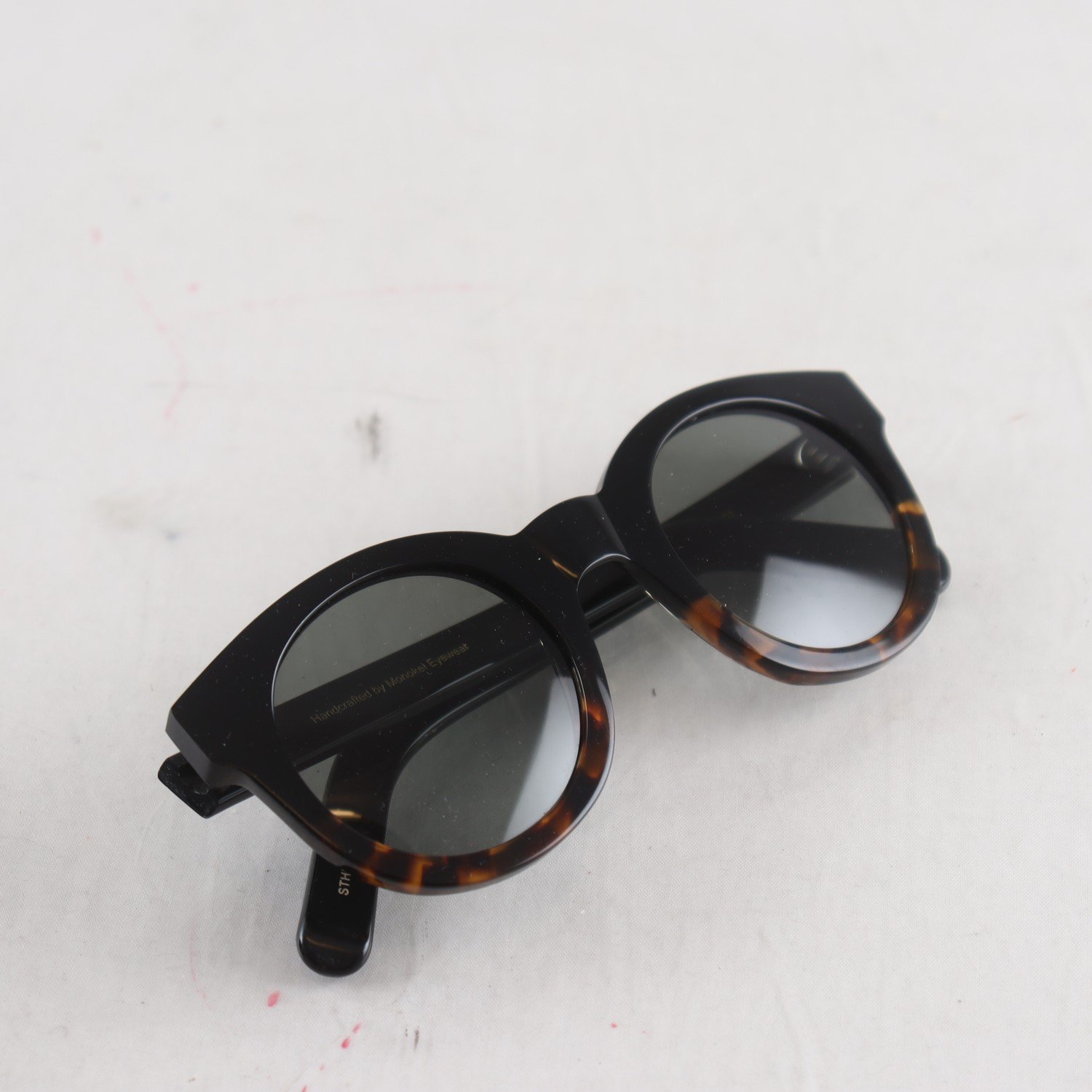 Solglasögon, acetat, Monokel Shiro, svart/brun