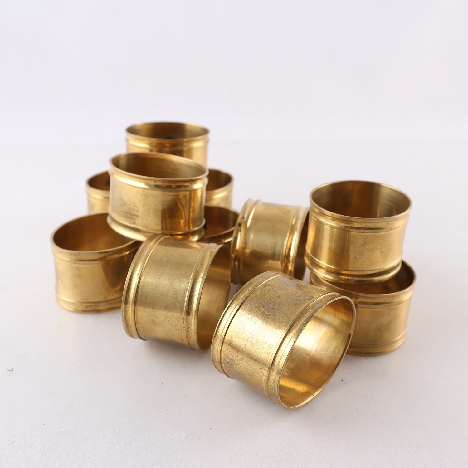 Servettringar, Mässing, 12 st