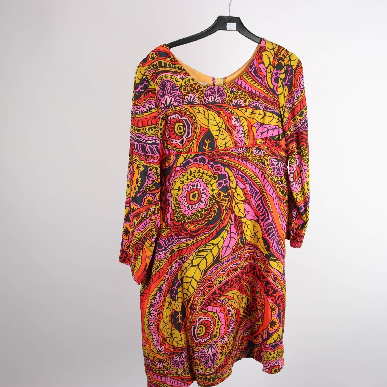 Klänning, Saléns, rosa, orange, retro, stl. 38