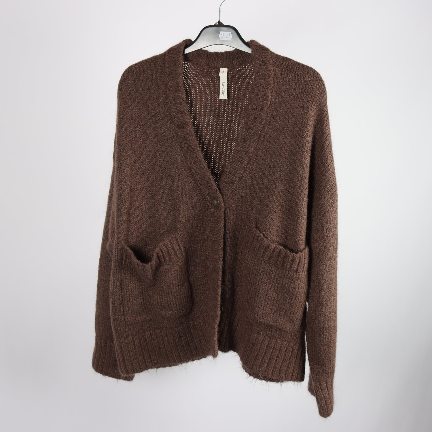 Stickad kofta, kay/day, stl. M/L