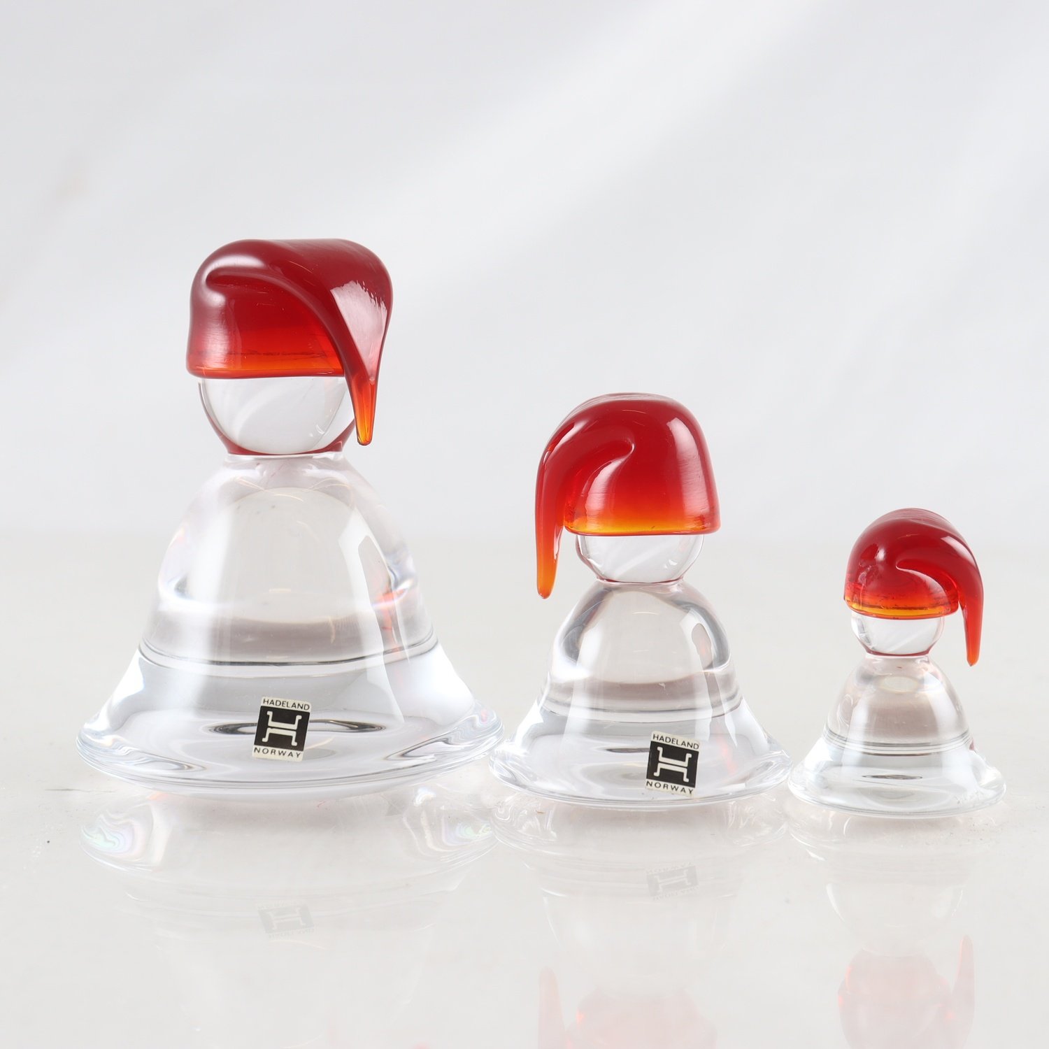 Figuriner, tomtar i glas, Lena Hansson, Hadeland, Norge, 3 st
