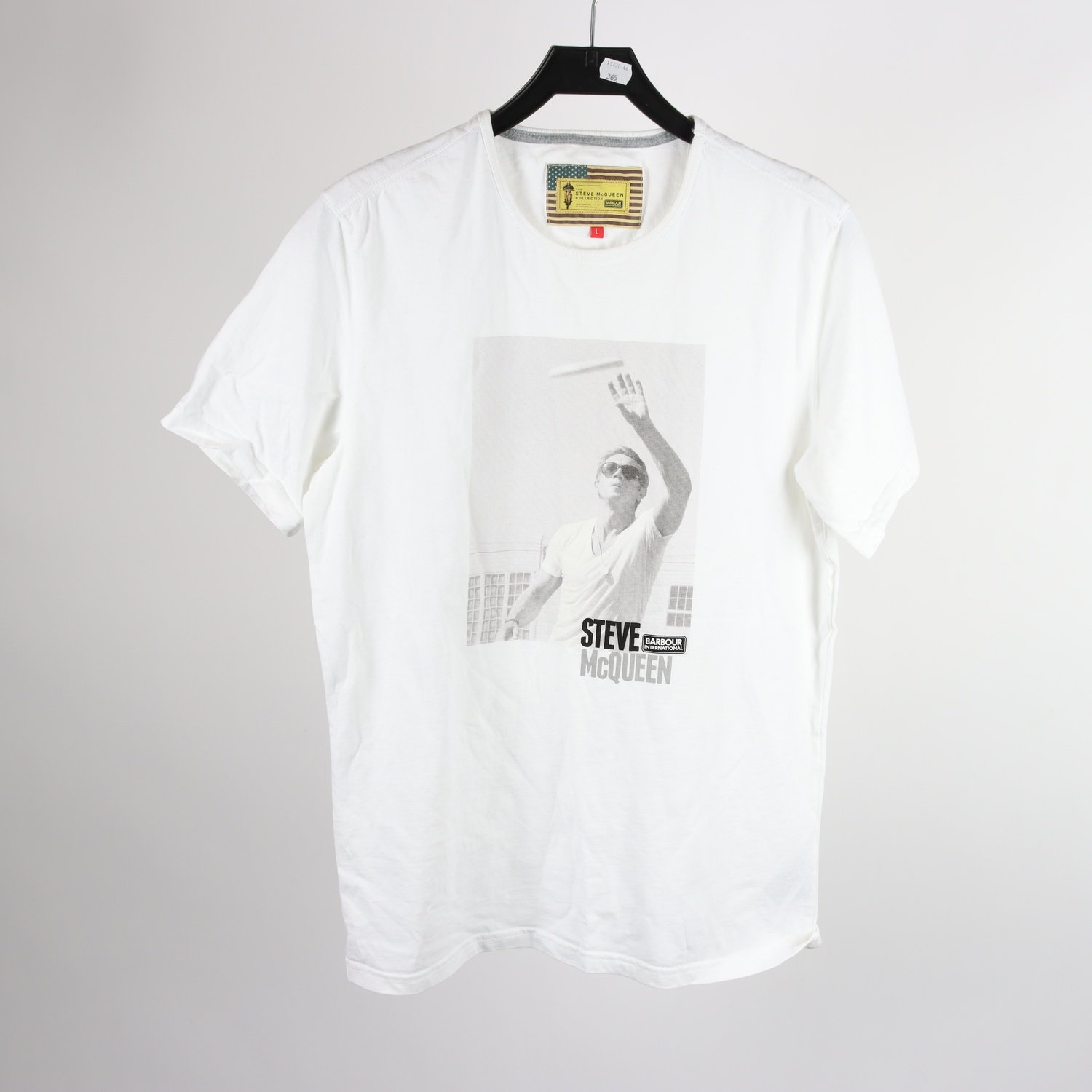 T-shirt, Barbour, Steve McQueen, vit, stl. L