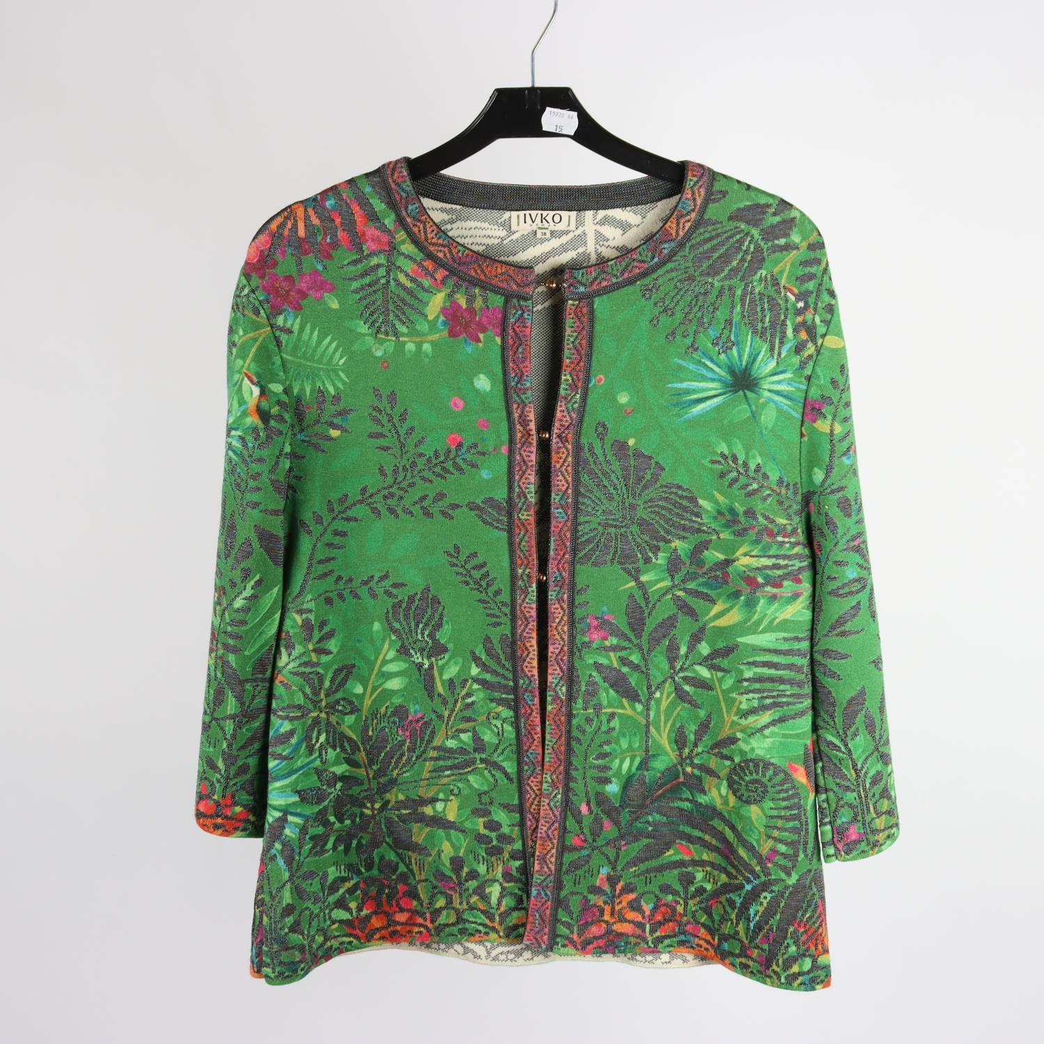 Kofta, Ivko, grön, mönstrad, stl. 38