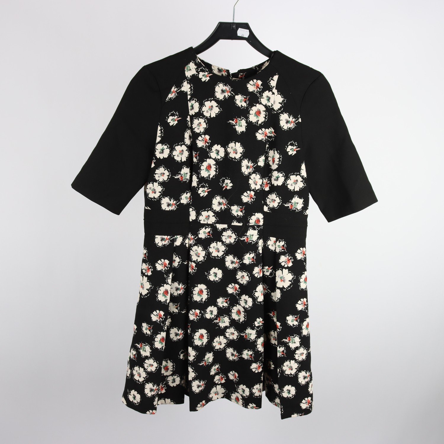 Klänning, Zara, svart, vit, stl. M