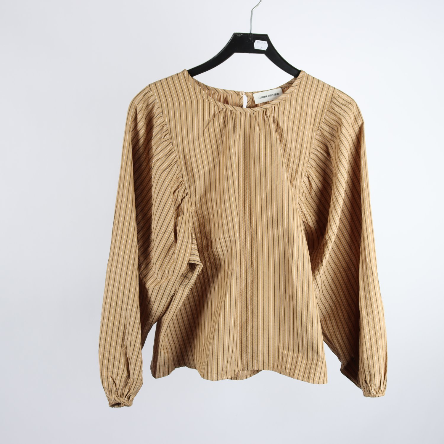 Blus, Carin Wester, beige, randig, stl. 38