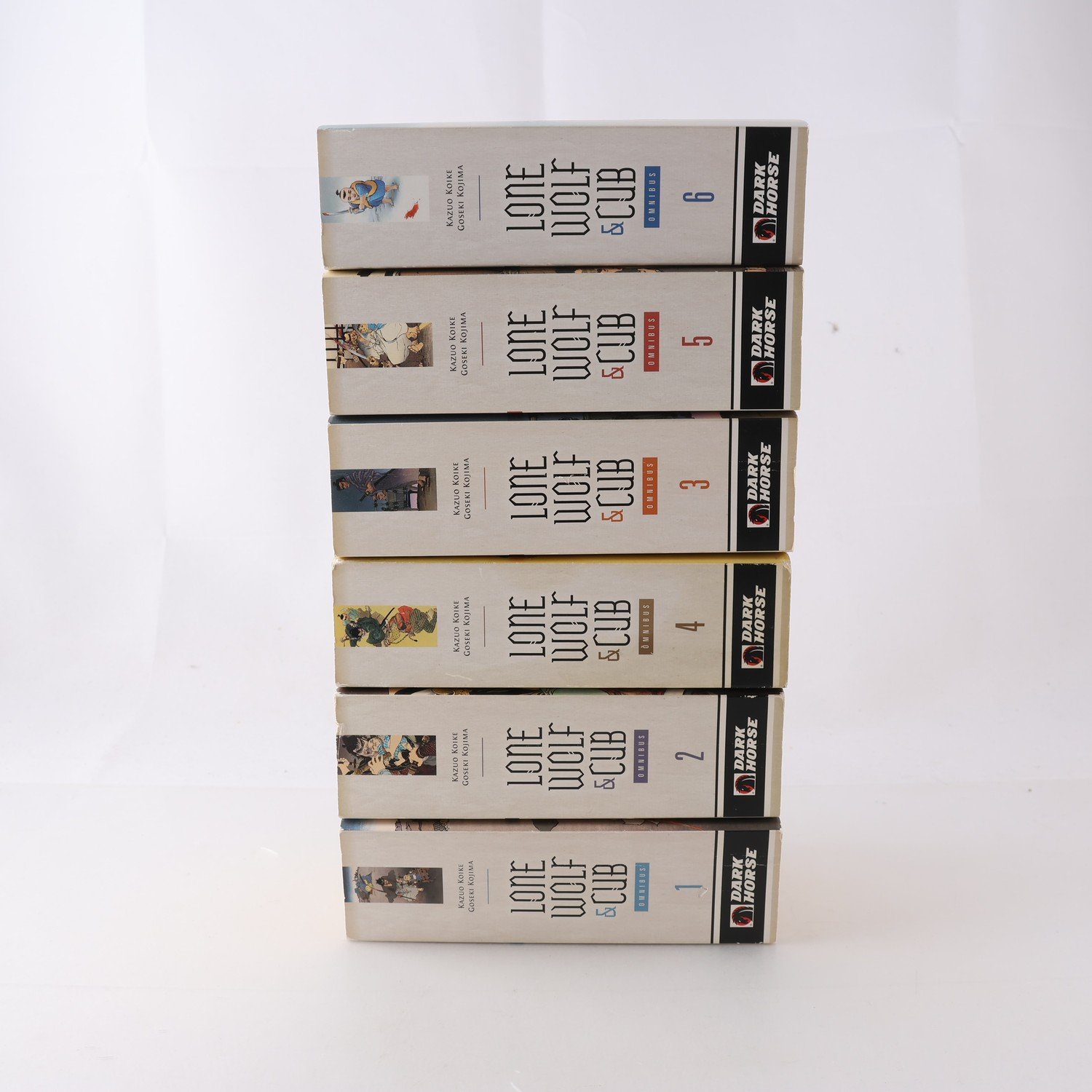 Bokpaket, Lone wolf & cub vol.1-6 Kazuo Kike & Goseki Kojima. Samfraktas ej.