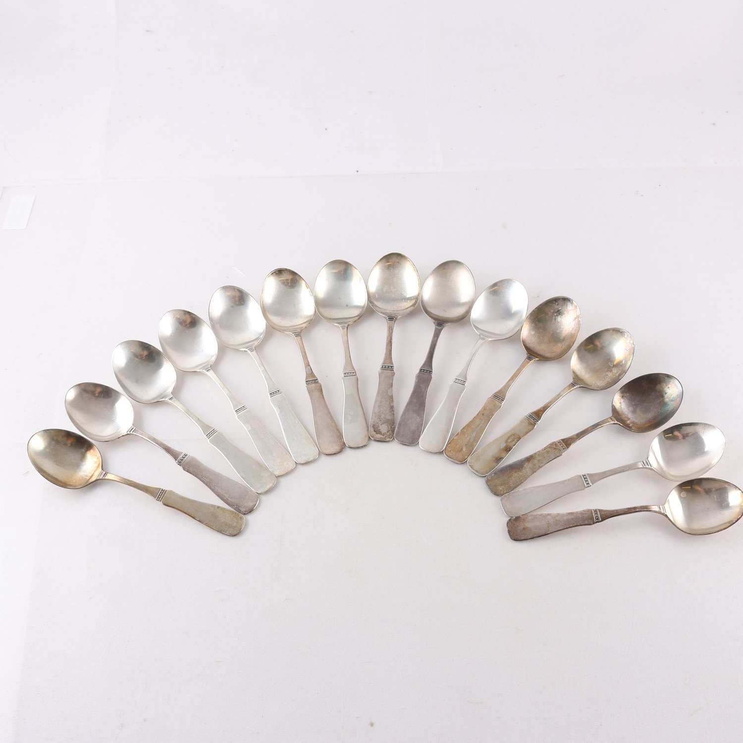 Skedar, Silver, Stämplade Kattfot, s, 830, 15 st.