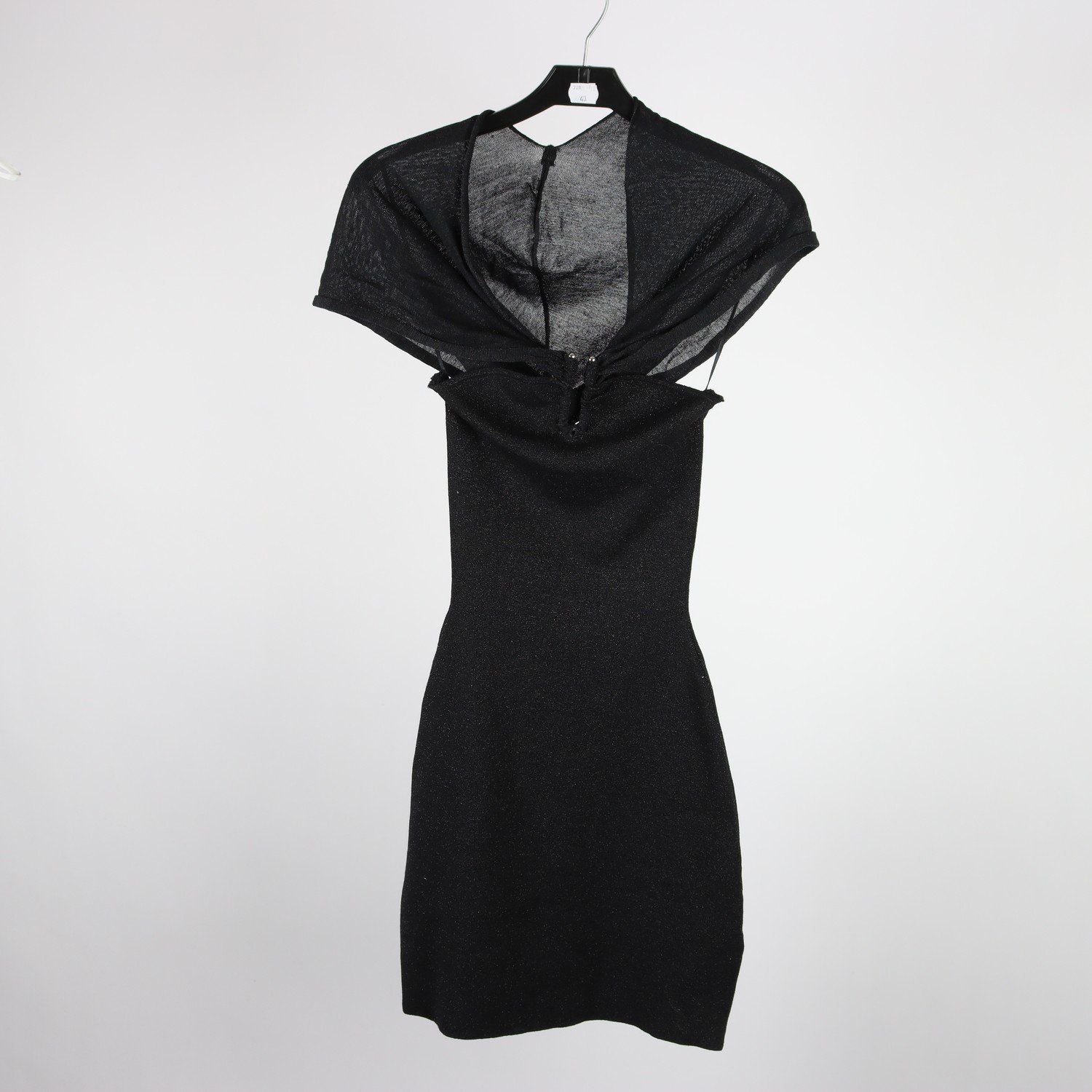 Klänning, Zara, svart, glittrig, stl. ca. XS